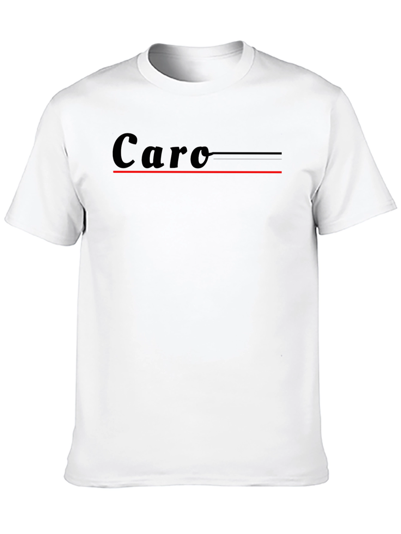 Stylish Black Caro Graphic Tee for Men