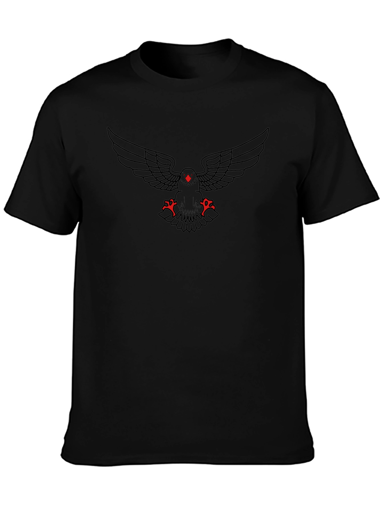 Black Eagle Graphic Tee - Stylish Mens Casual Shirt