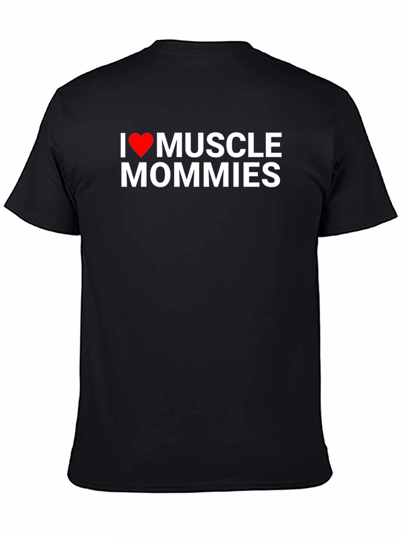 I Heart Muscle Mommies Graphic Tee - Black