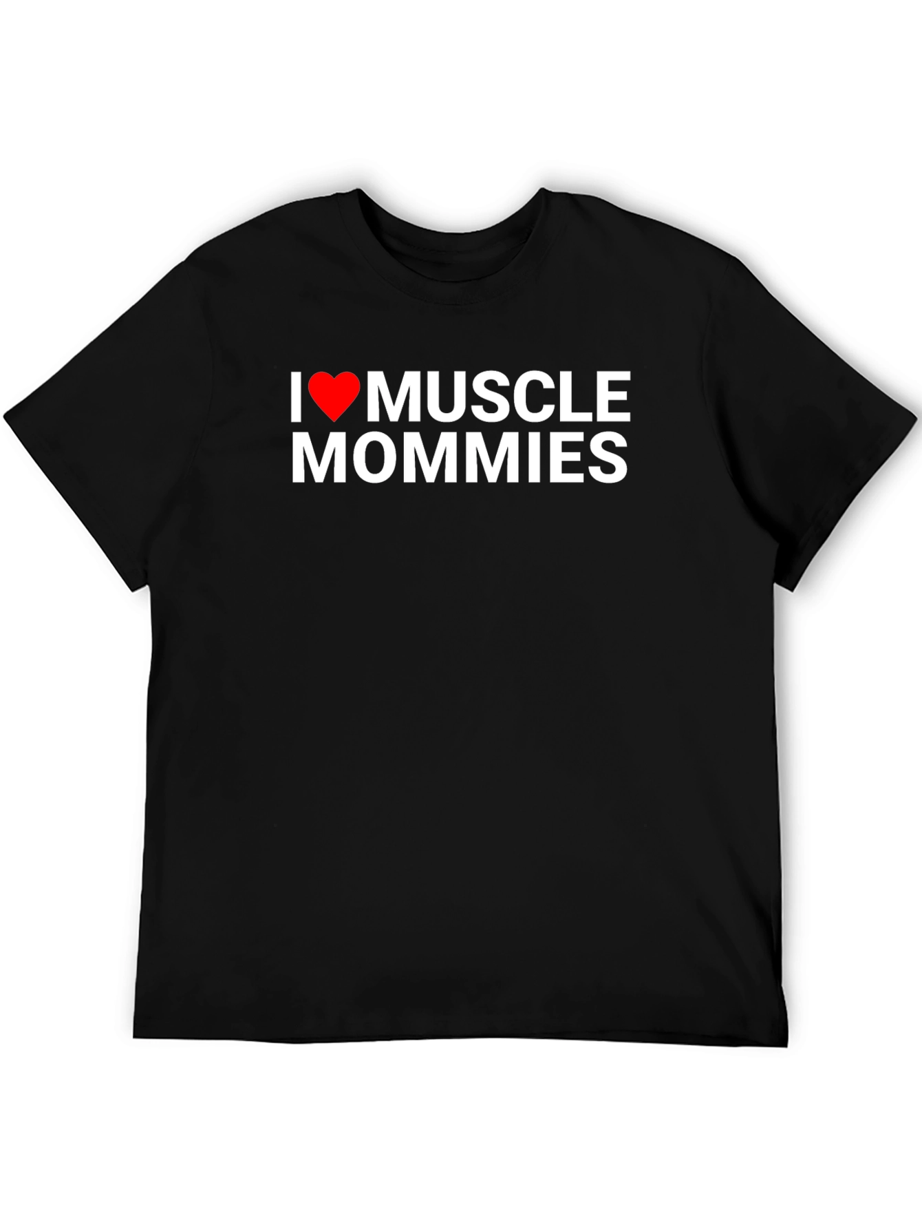 I Heart Muscle Mommies Graphic Tee - Black
