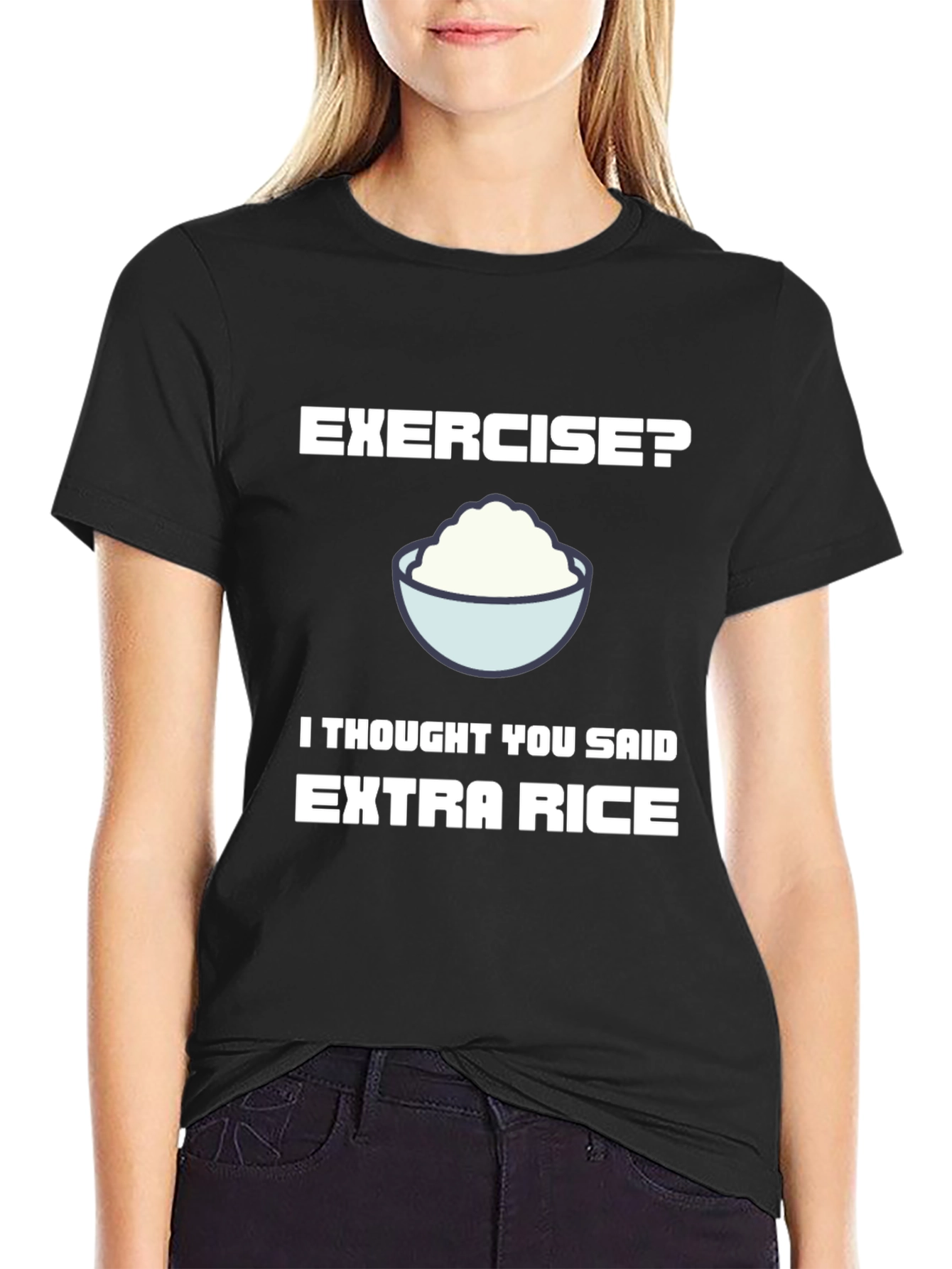 Funny Extra Rice T-Shirt - Foodie Humor Tee