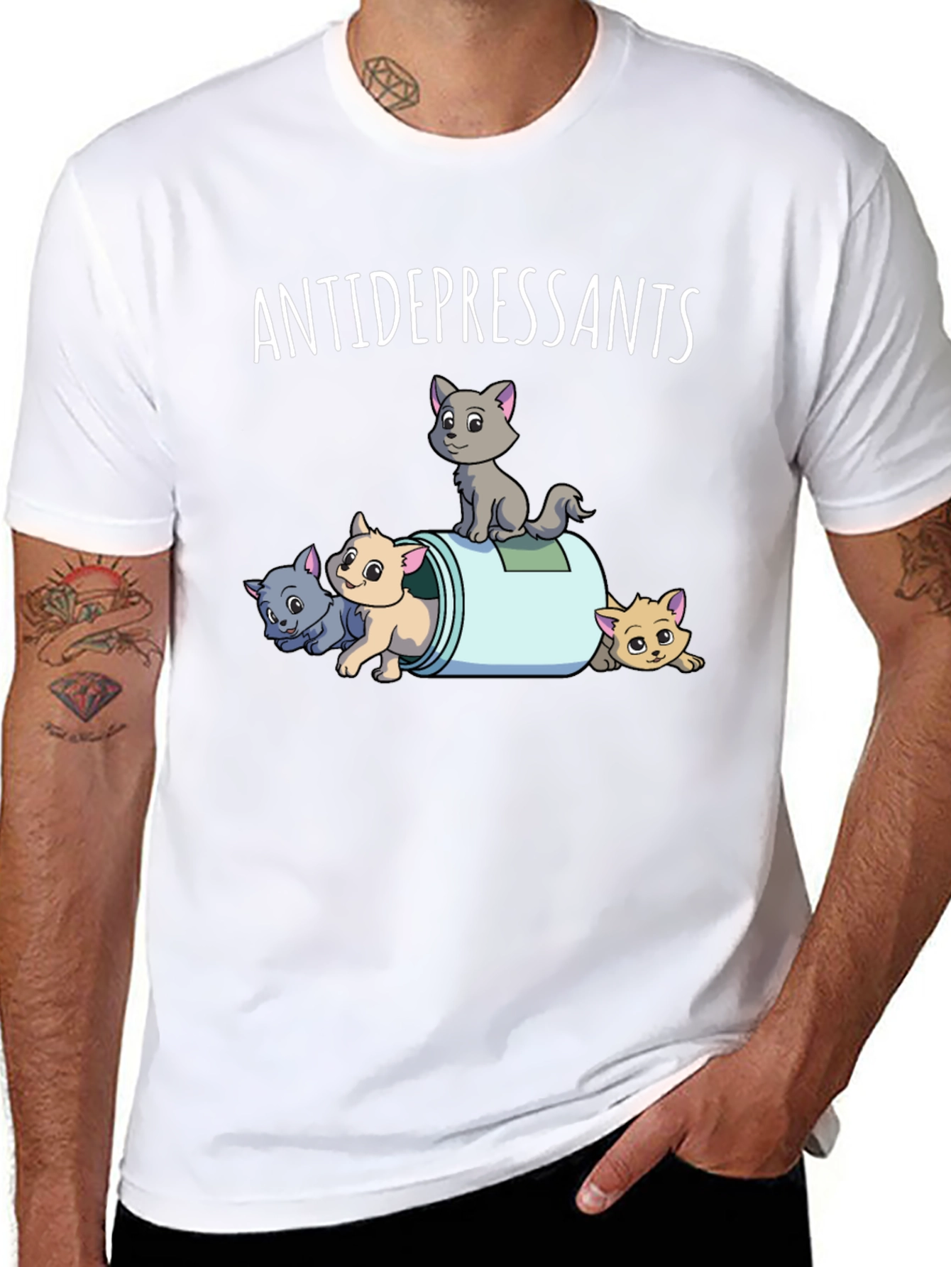 Antidepressants Cats Graphic Tee