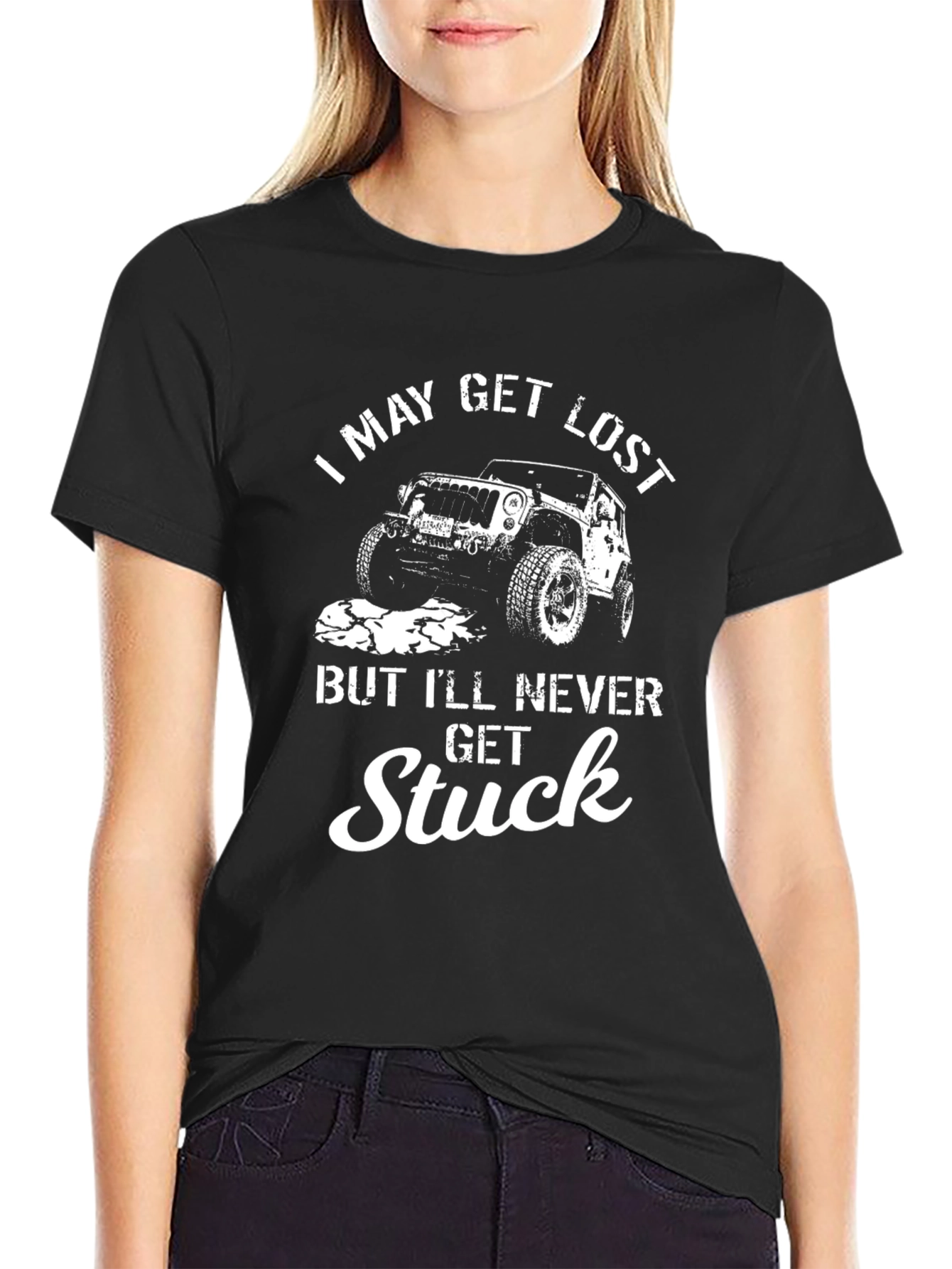 I May Get Lost Jeep Graphic T-Shirt