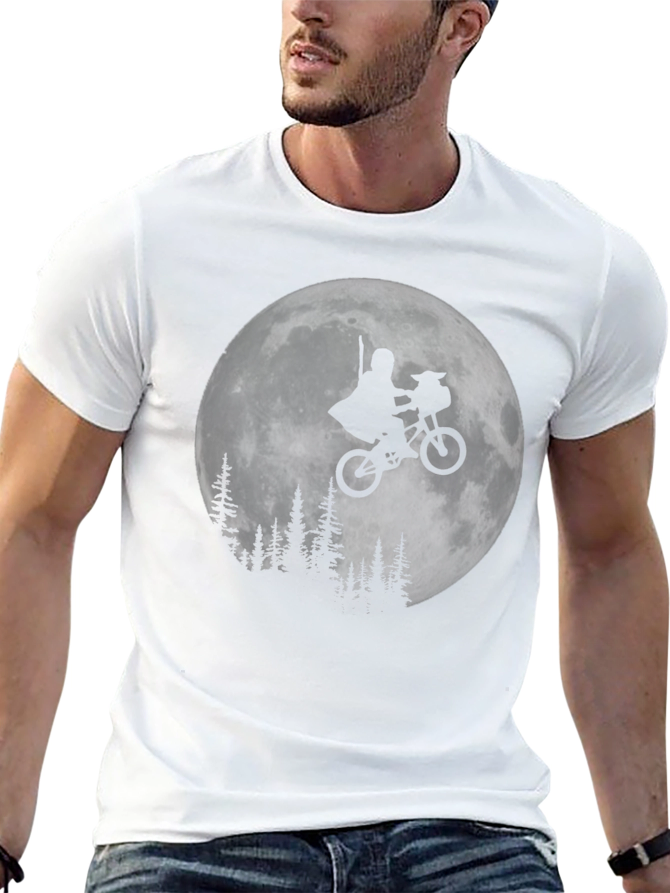 ET Moon Ride Black T-Shirt - Classic Movie Tee