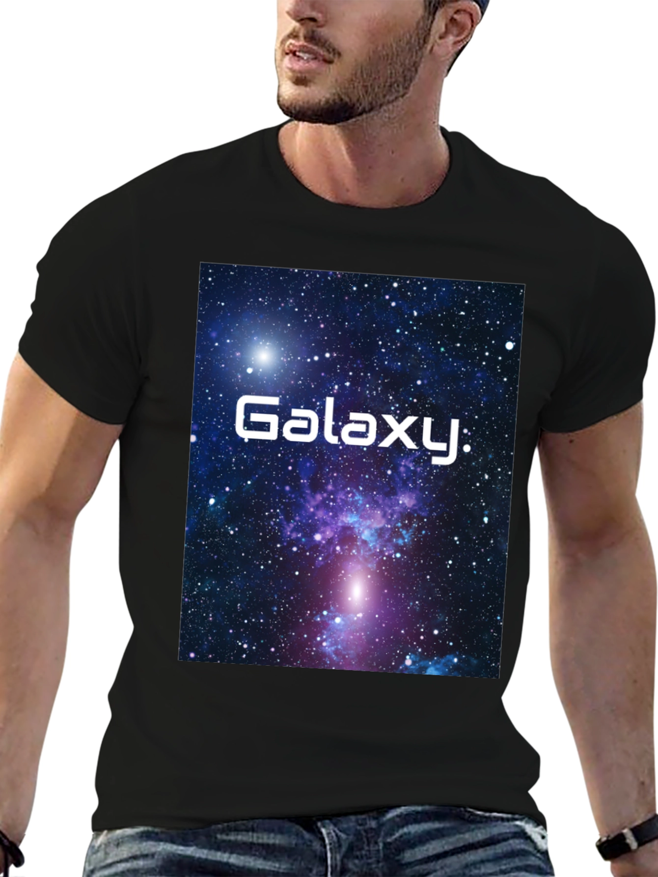 Galaxy Graphic T-Shirt - Black Cotton Tee