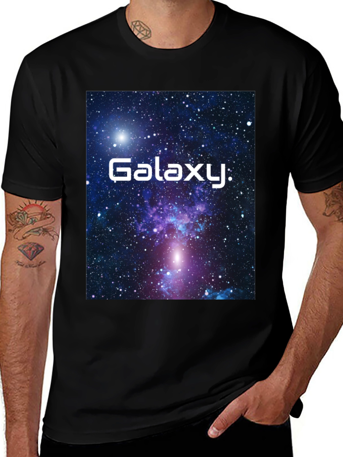 Galaxy Graphic T-Shirt - Black Cotton Tee