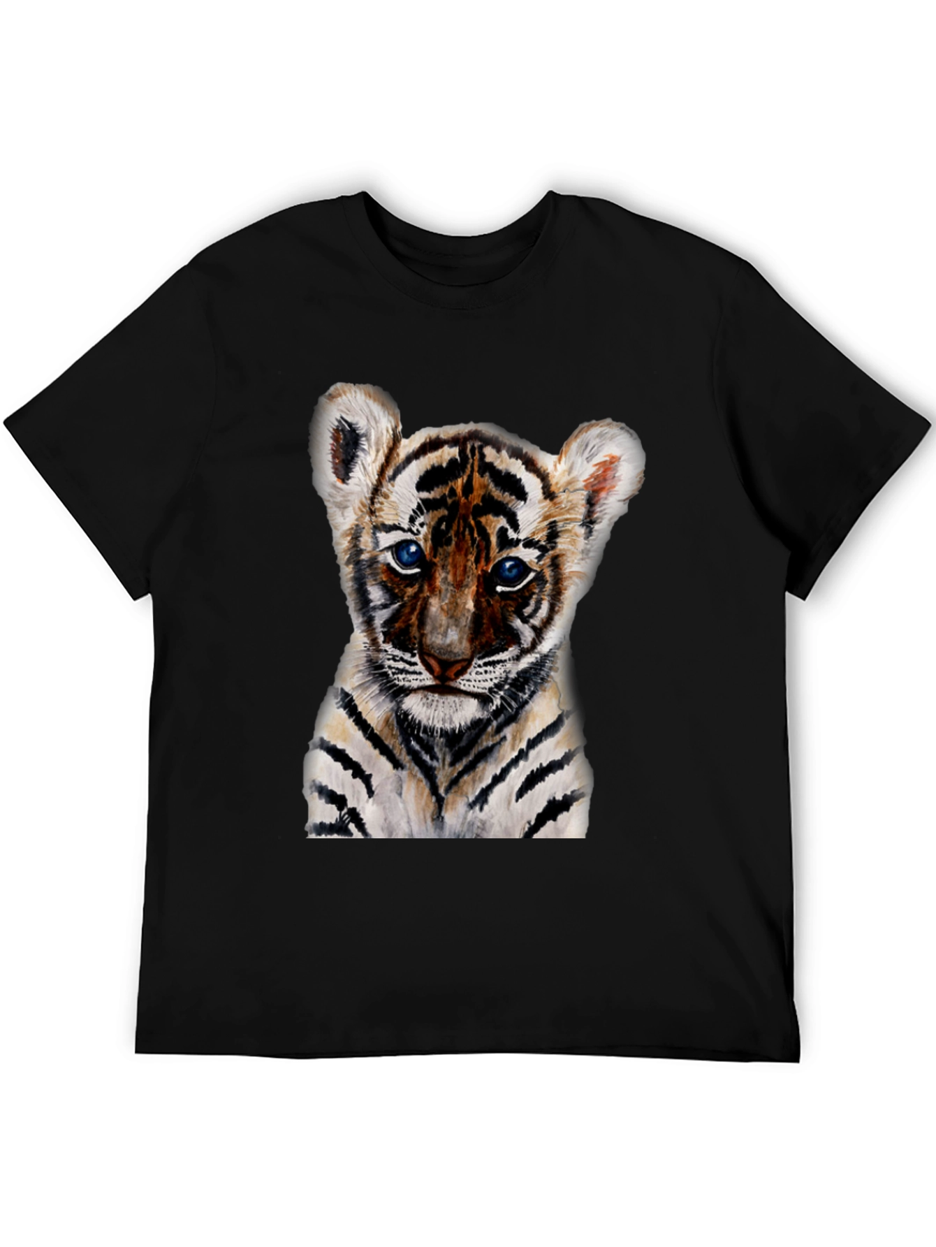 Cute Tiger Cub Graphic T-Shirt