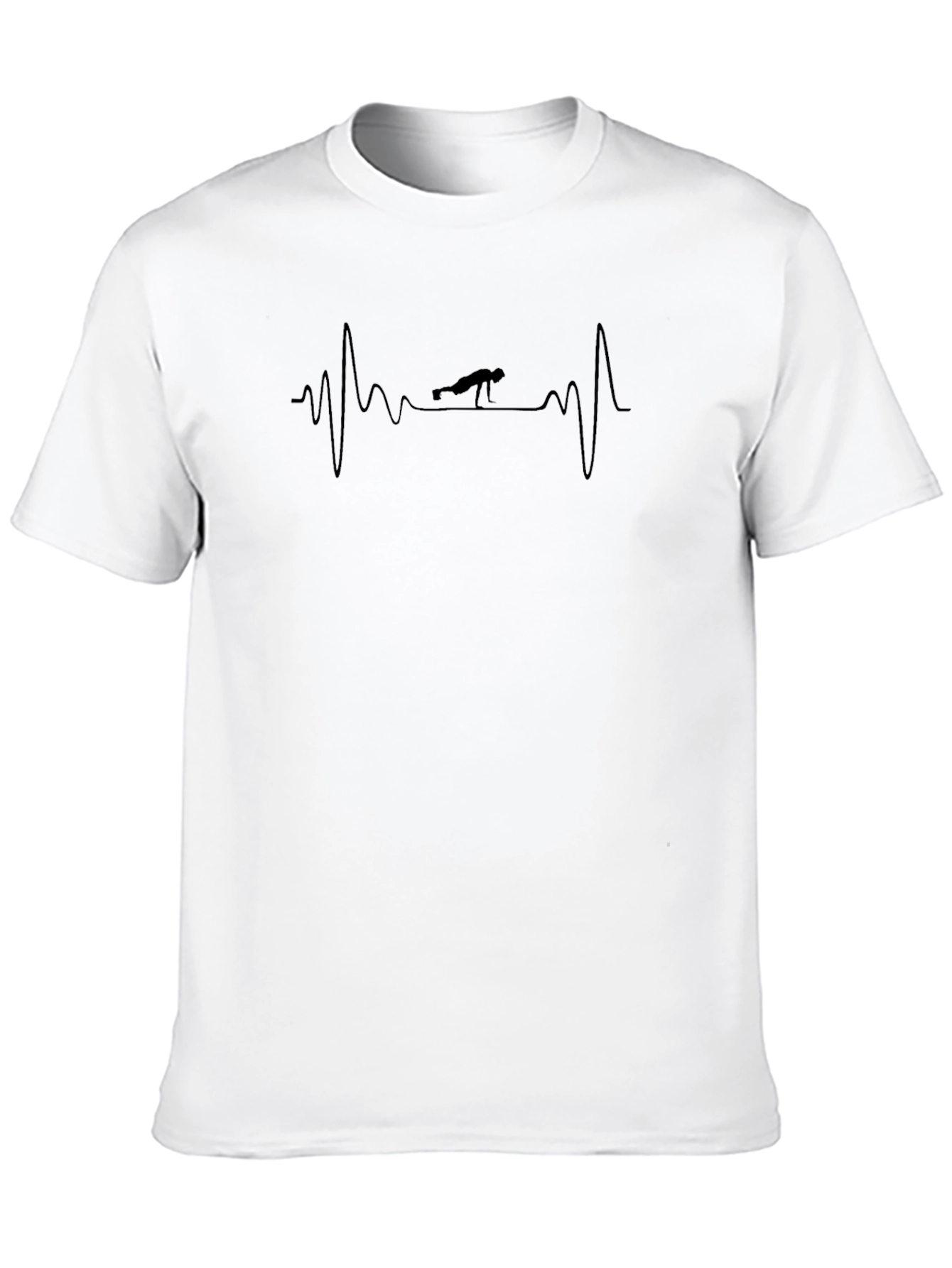 Yoga Heartbeat T-Shirt - Black Graphic Tee