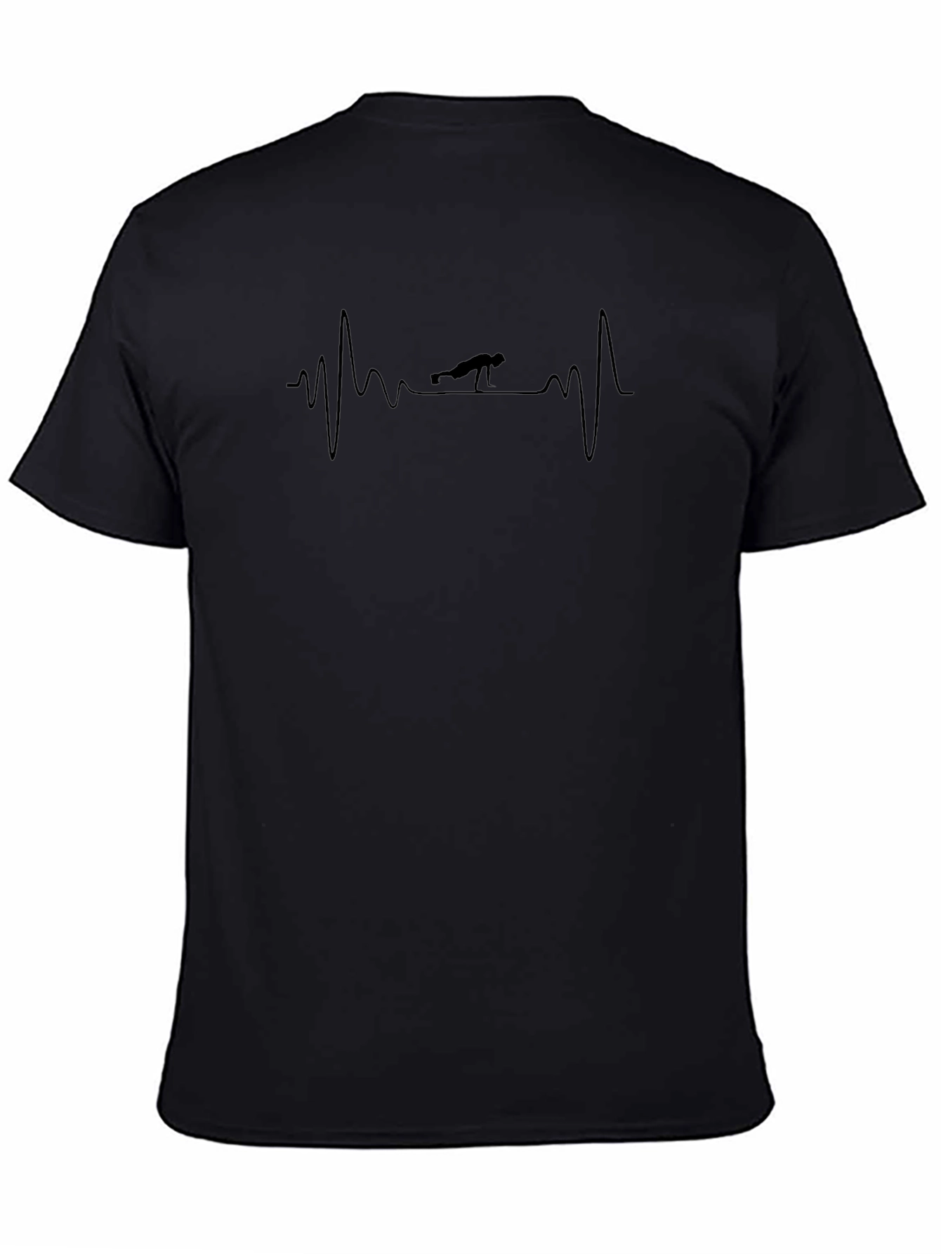 Yoga Heartbeat T-Shirt - Black Graphic Tee