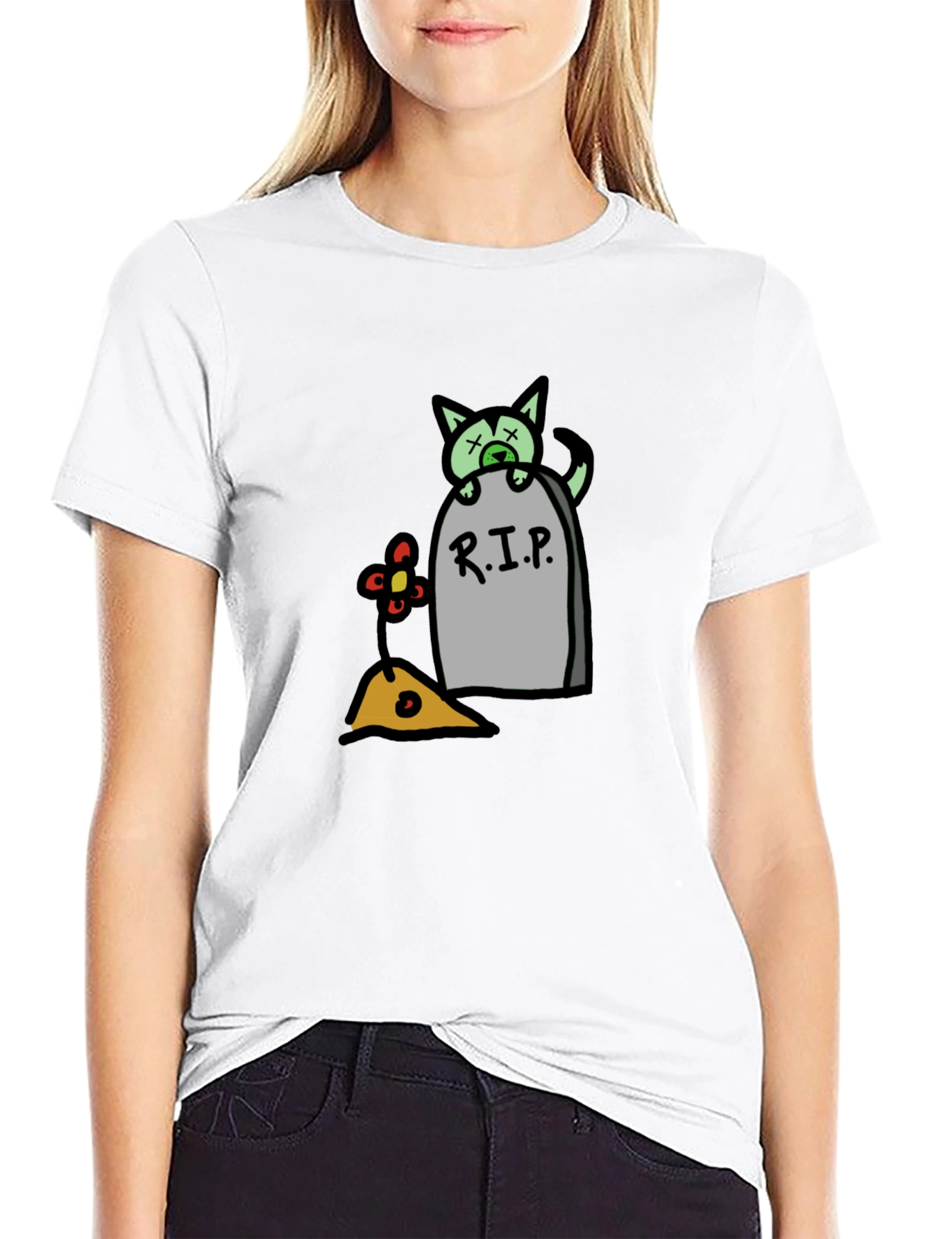 RIP Cat Tombstone T-Shirt