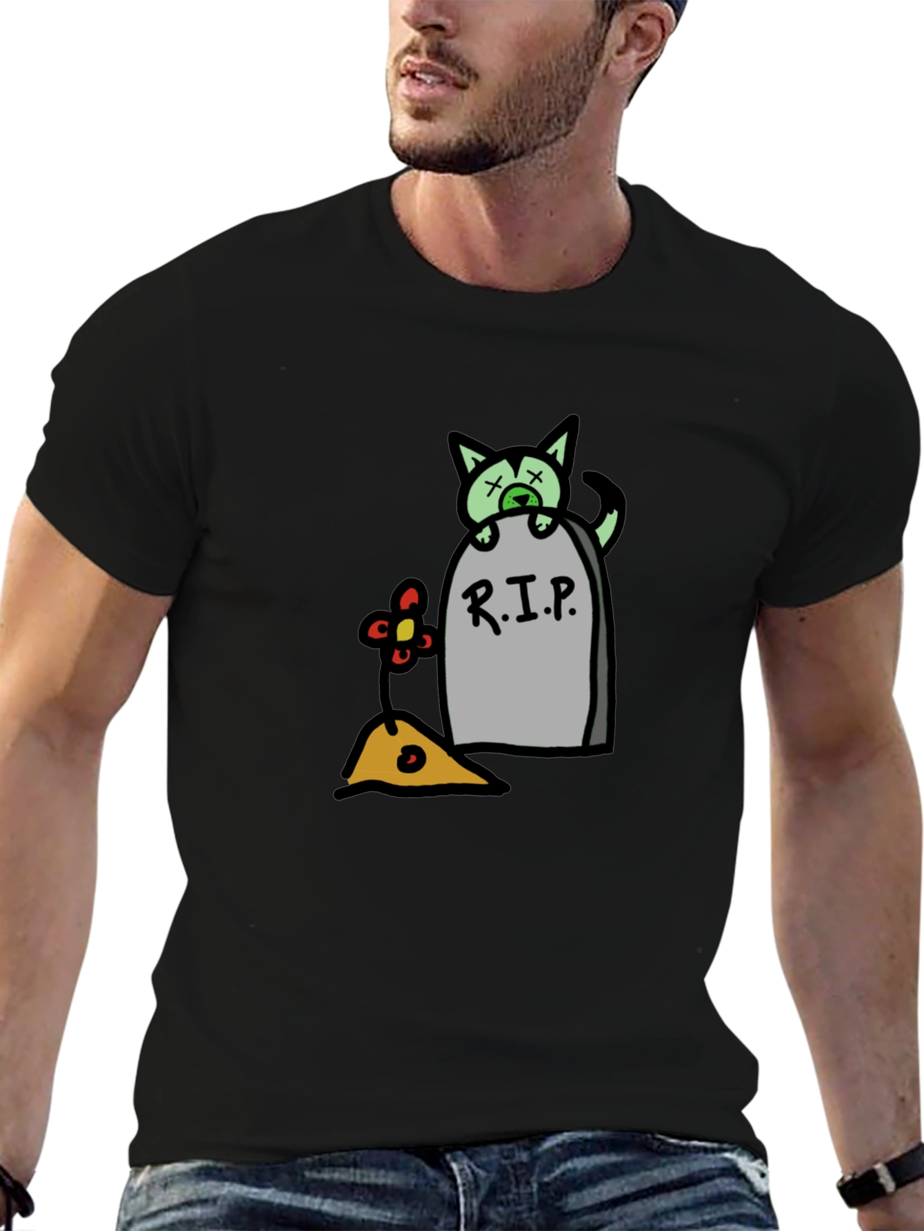 RIP Cat Tombstone T-Shirt