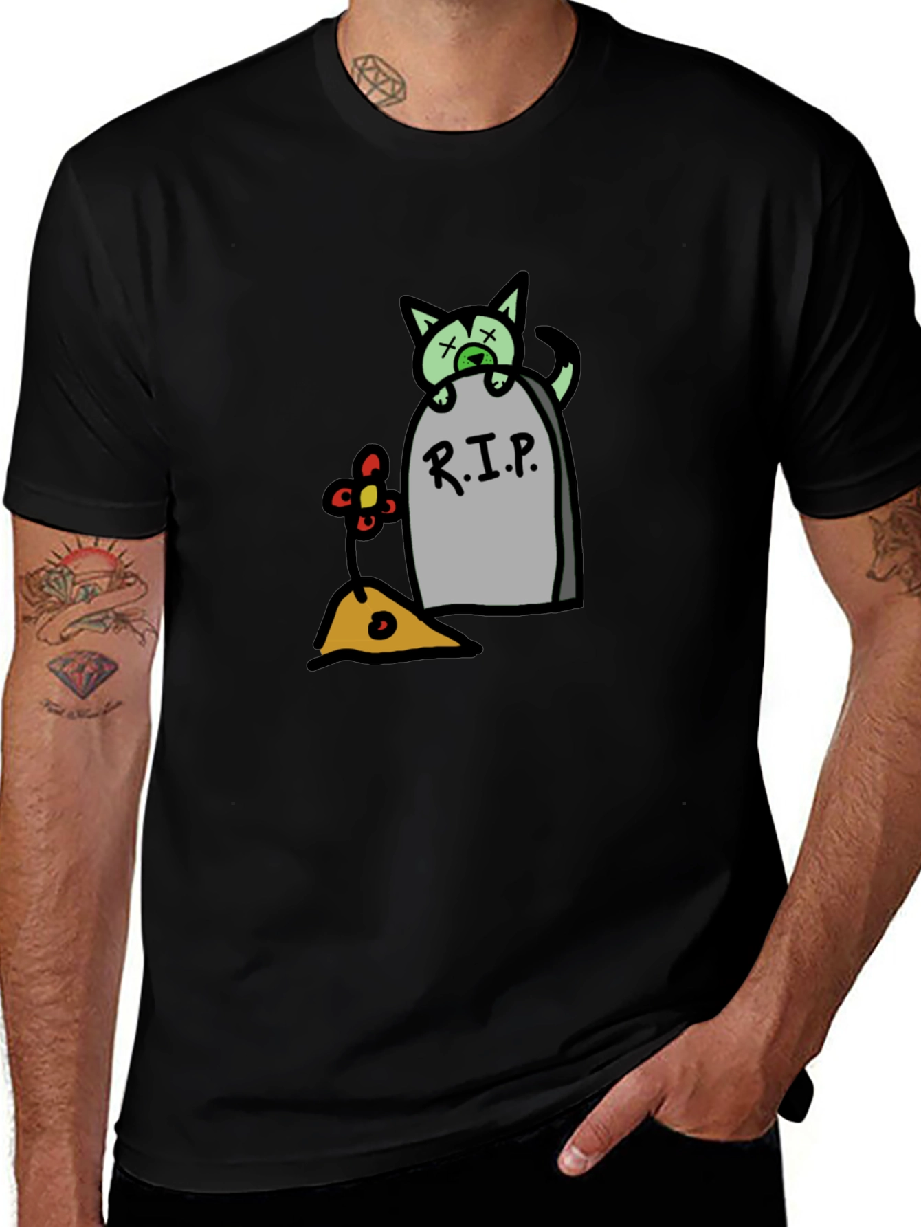 RIP Cat Tombstone T-Shirt
