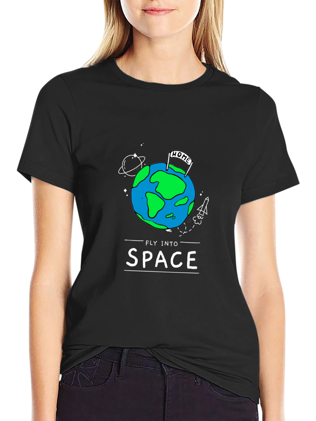 Fly Into Space Graphic T-Shirt