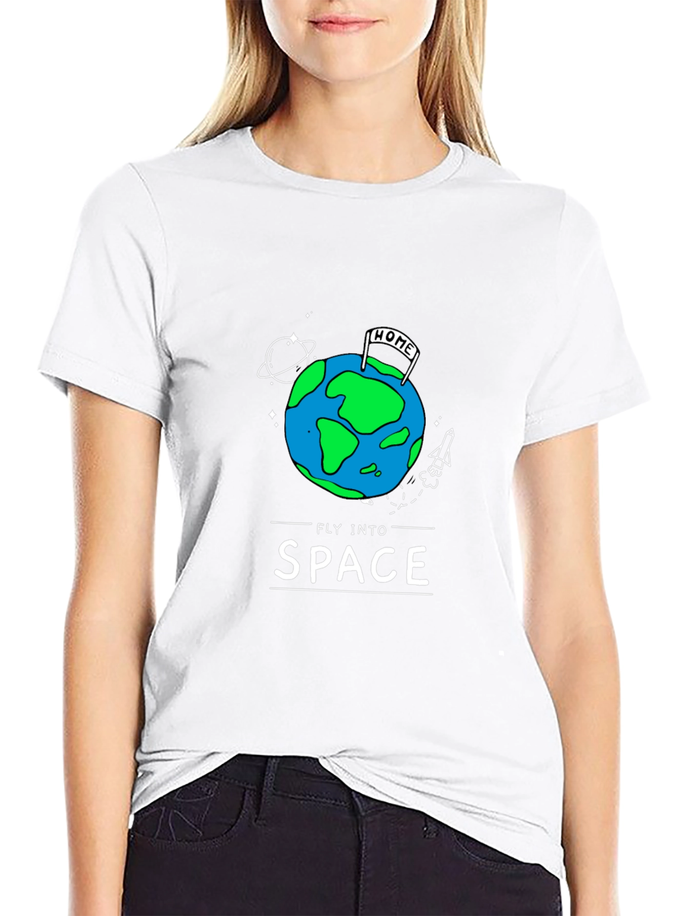 Fly Into Space Graphic T-Shirt