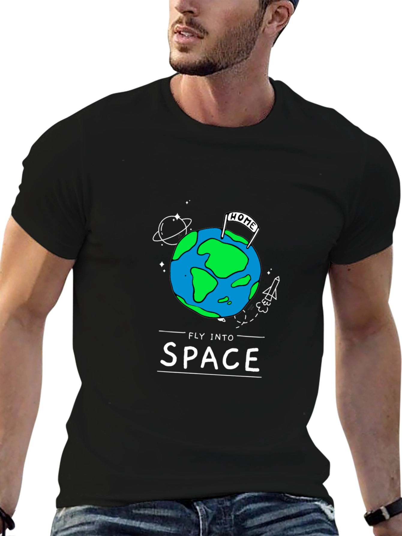 Fly Into Space Graphic T-Shirt