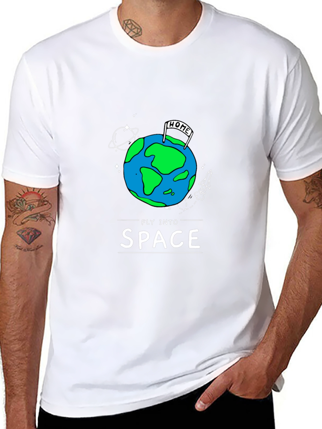 Fly Into Space Graphic T-Shirt