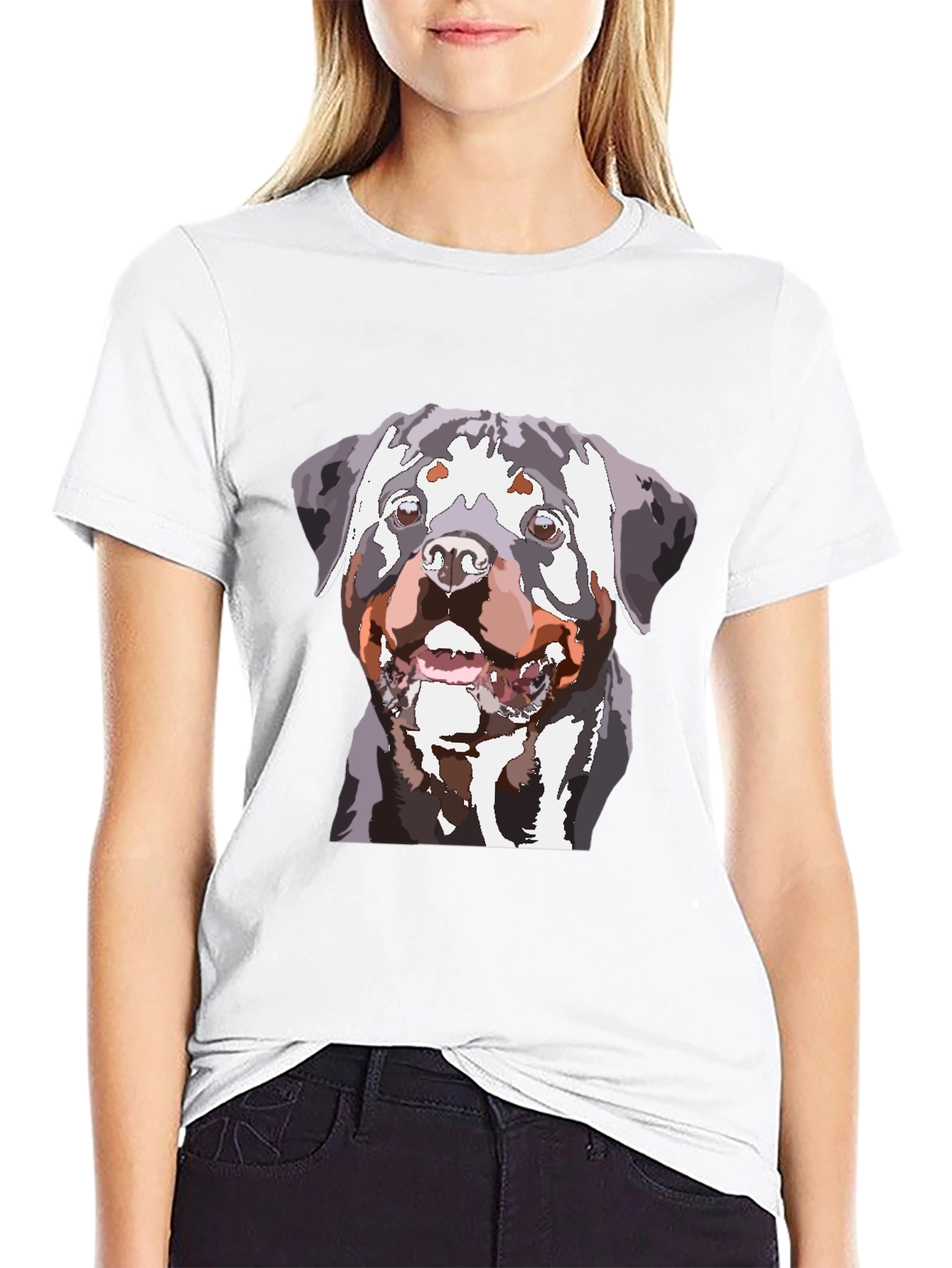 Rottweiler Graphic Black T-Shirt
