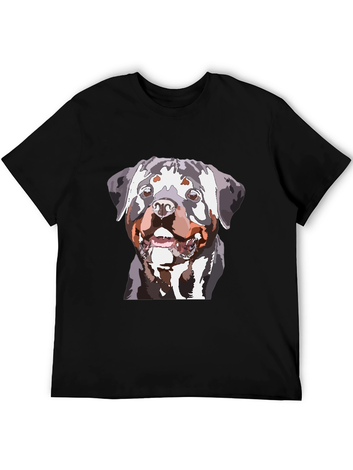 Rottweiler Graphic Black T-Shirt