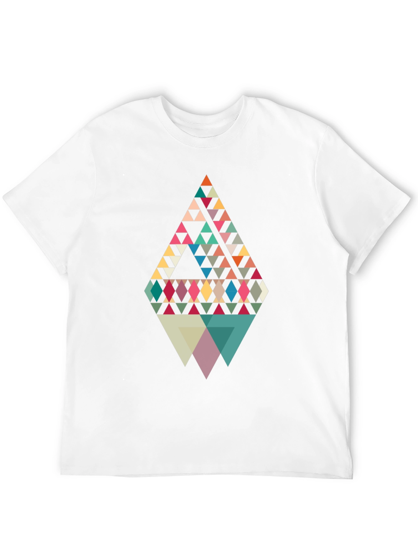 Geometric Triangle Pattern Graphic Tee