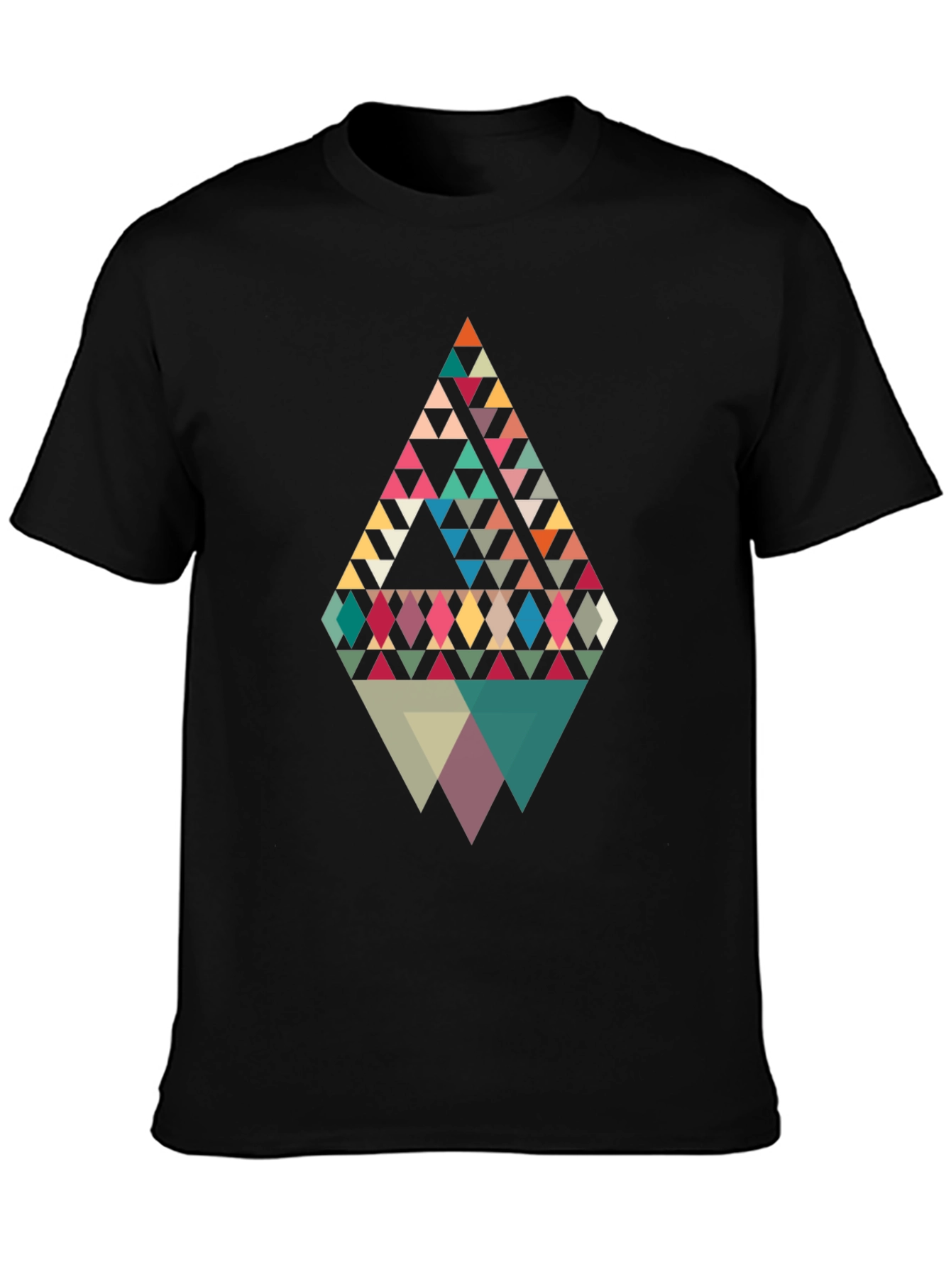 Geometric Triangle Pattern Graphic Tee