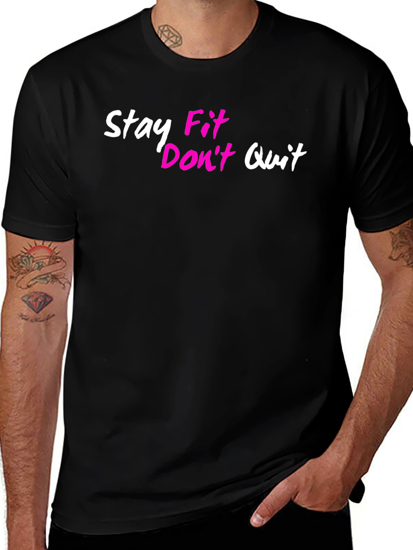 Stay Fit Dont Quit Graphic Tee