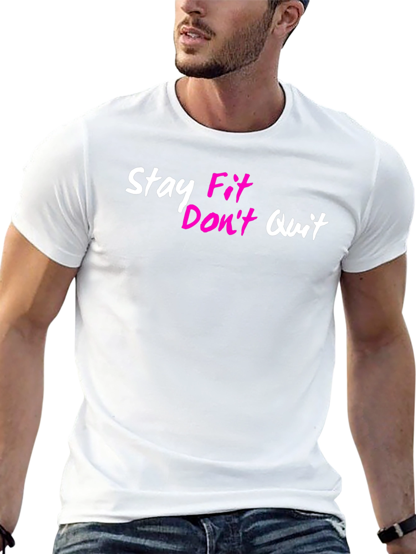 Stay Fit Dont Quit Graphic Tee