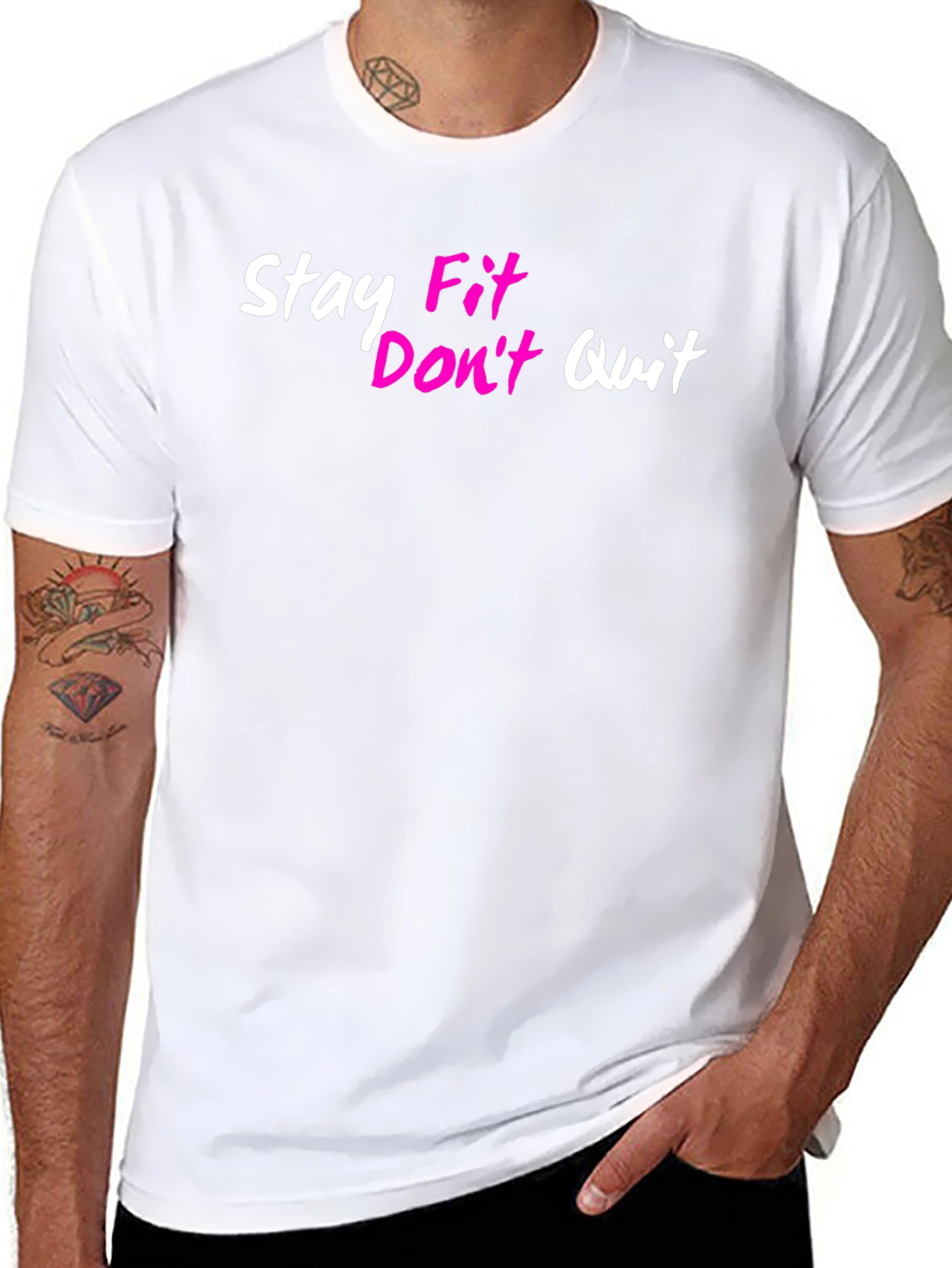 Stay Fit Dont Quit Graphic Tee