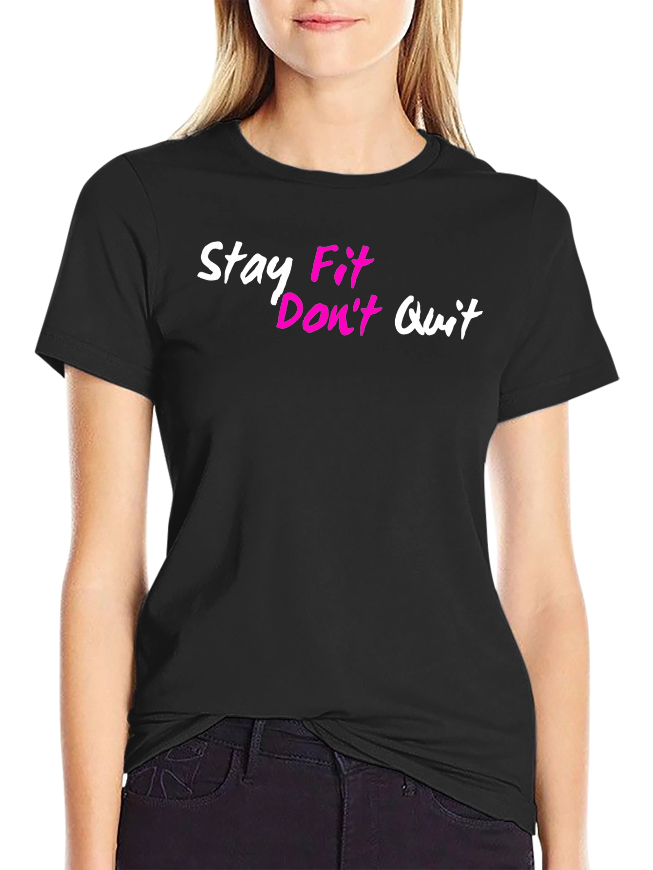Stay Fit Dont Quit Graphic Tee