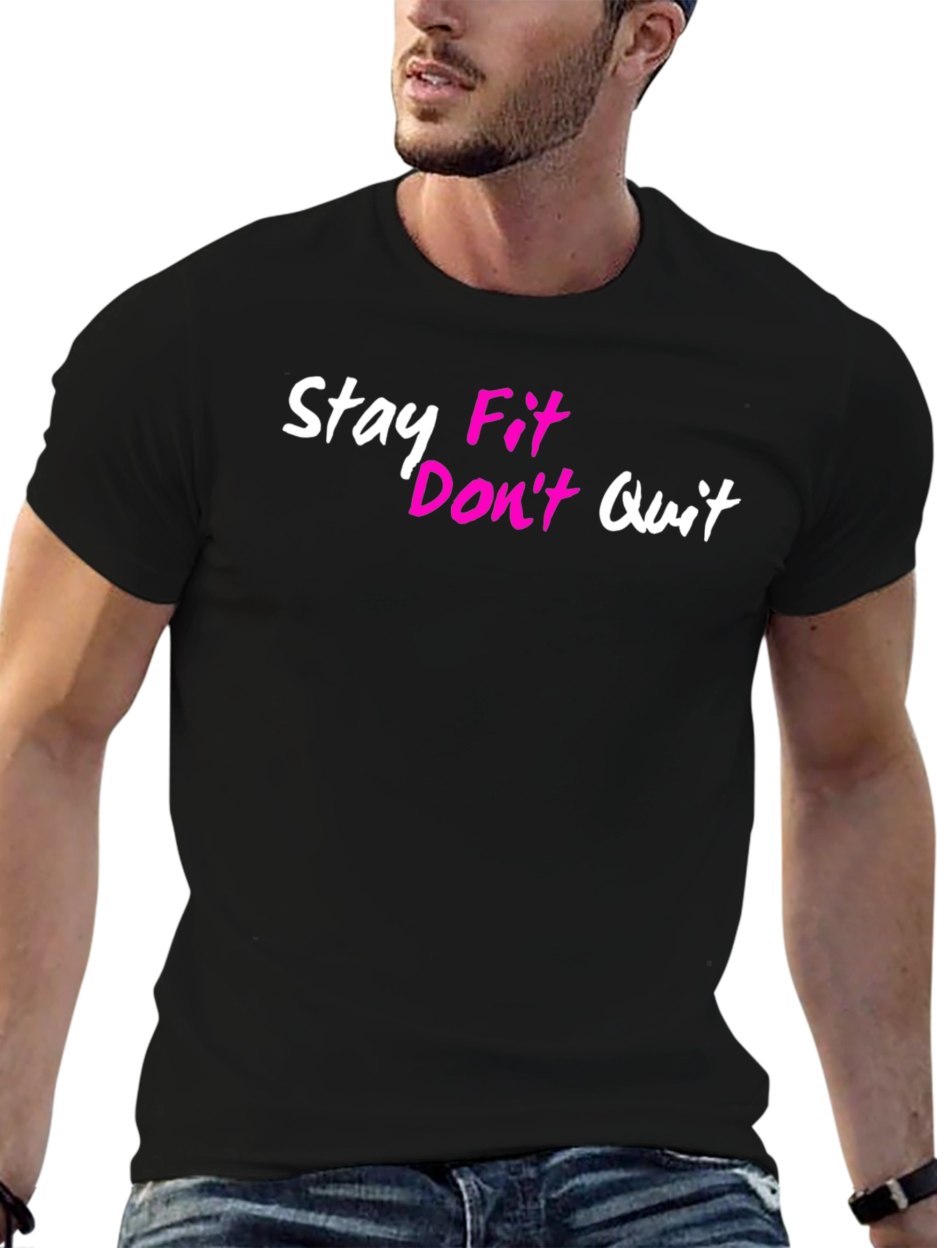 Stay Fit Dont Quit Graphic Tee