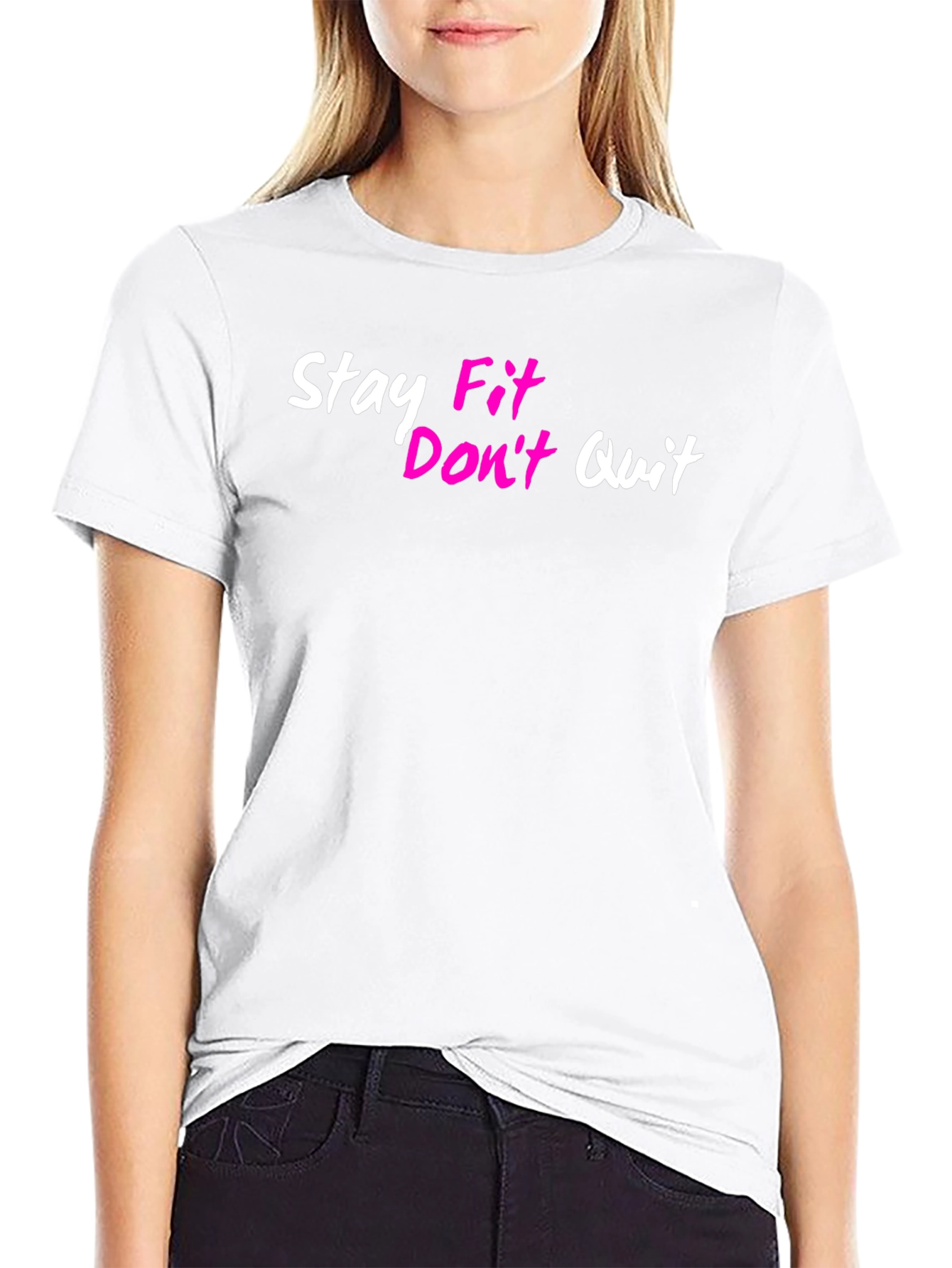 Stay Fit Dont Quit Graphic Tee
