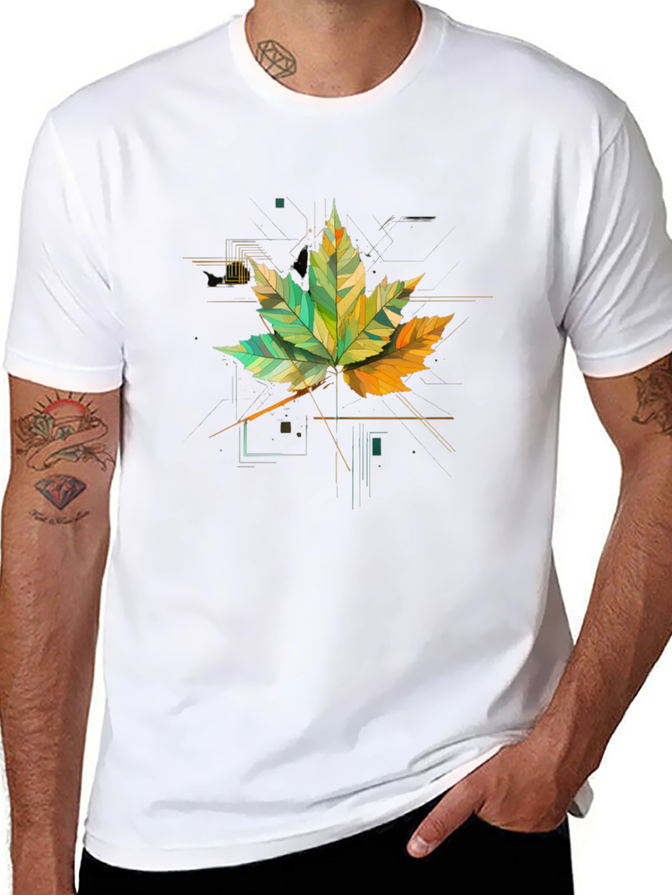 Maple Leaf Graphic T-Shirt - Modern Fall Style