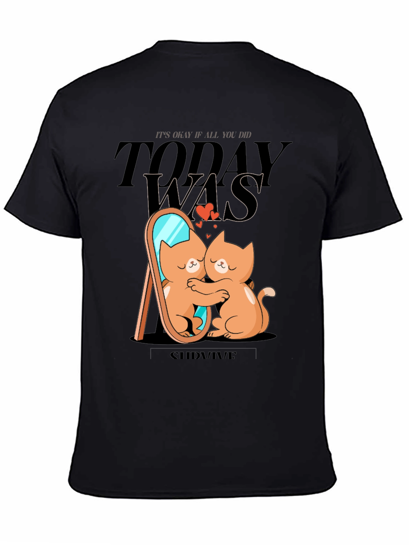 Cute Cat T-Shirt - Self Love Survive Tee