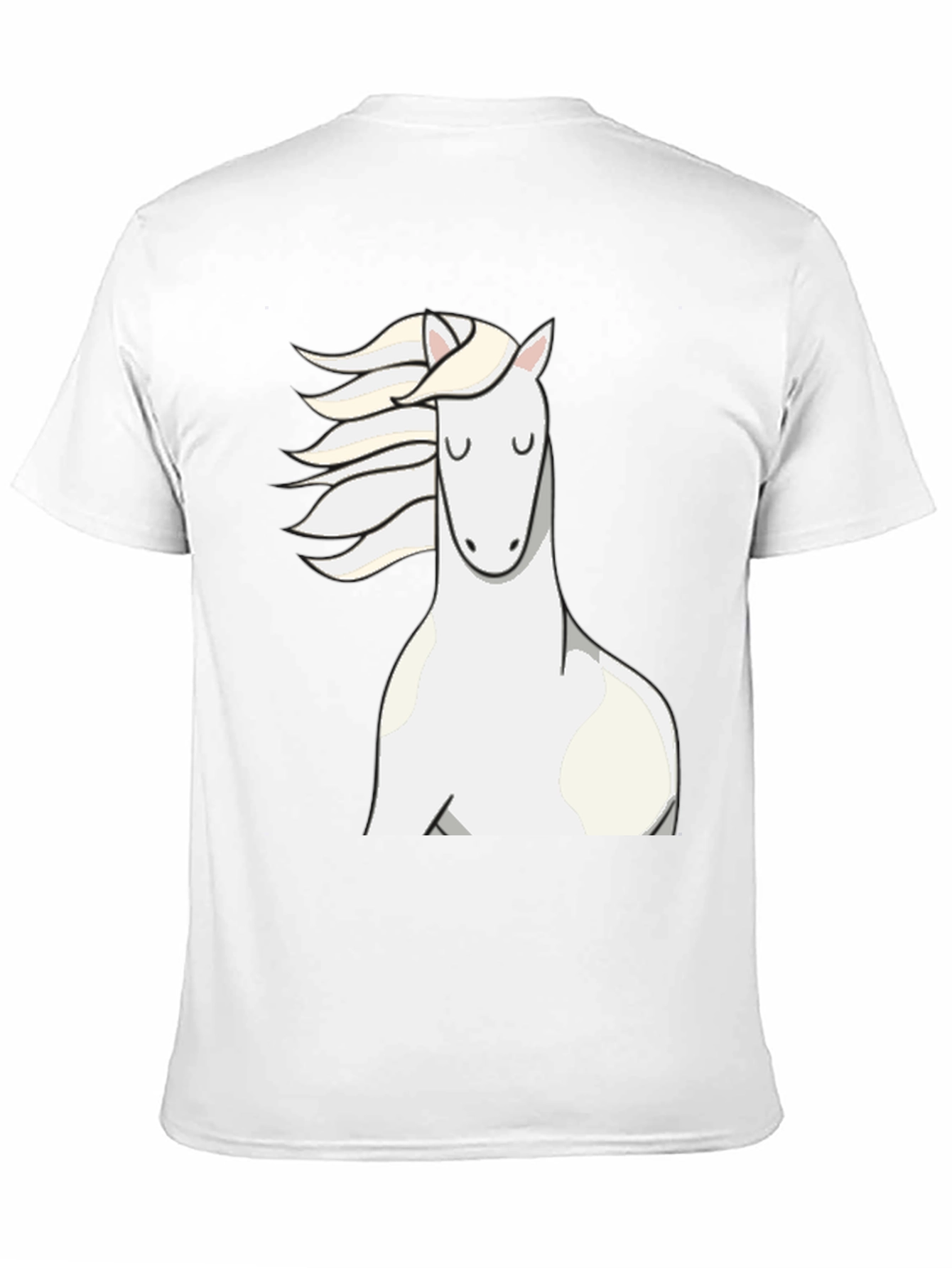 Black T-Shirt with Horse Graphic