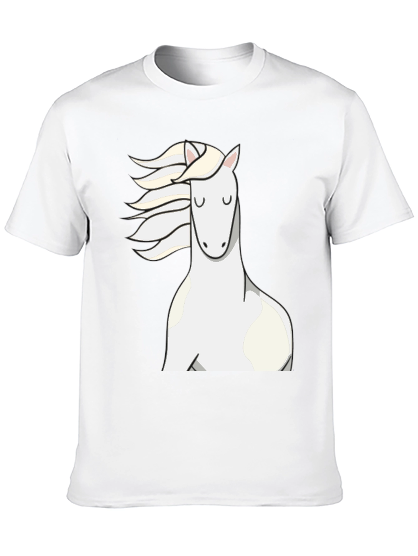 Black T-Shirt with Horse Graphic
