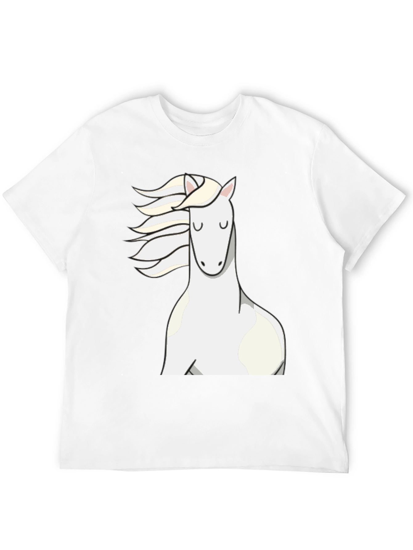Black T-Shirt with Horse Graphic