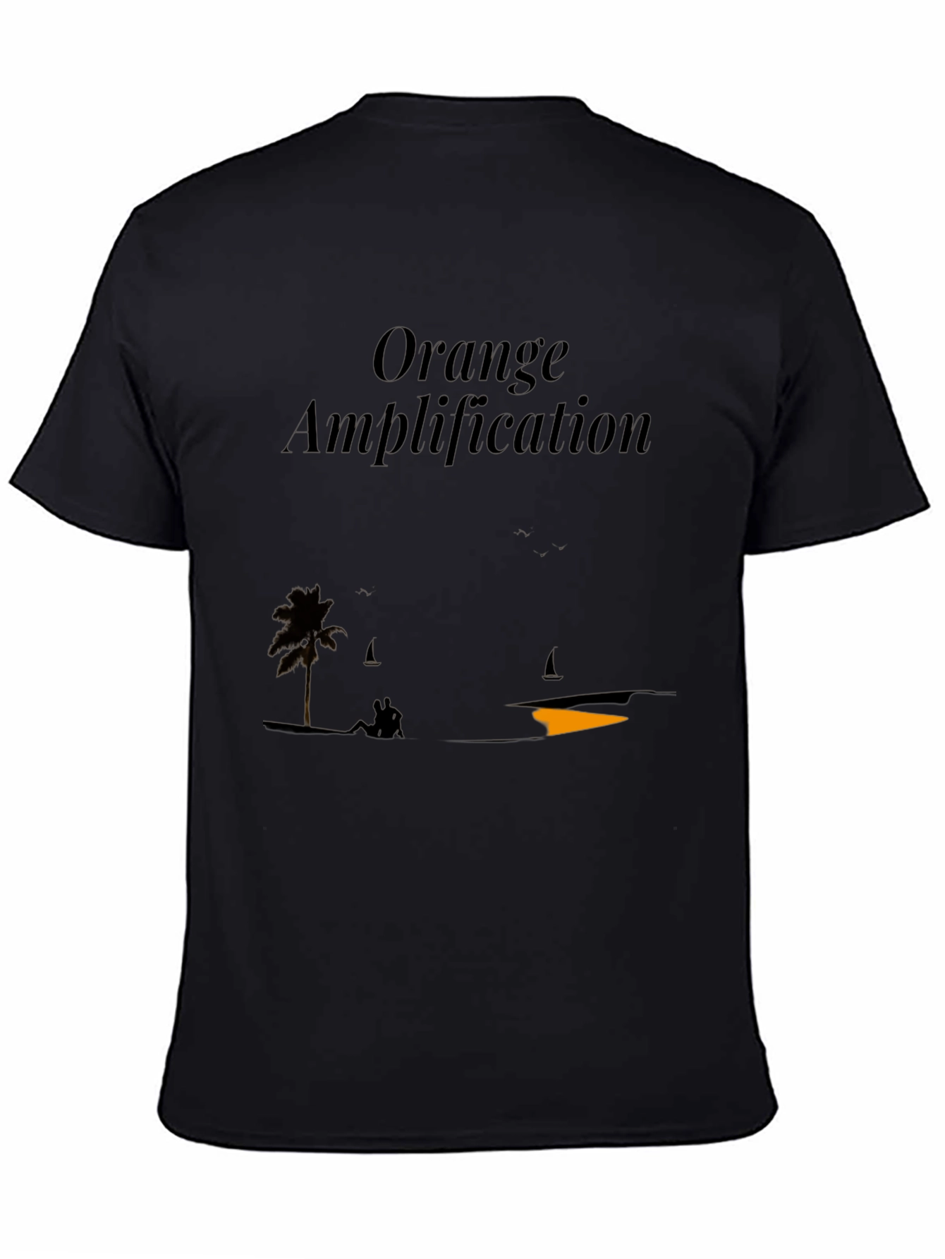 Orange Amplification Black Graphic T-Shirt