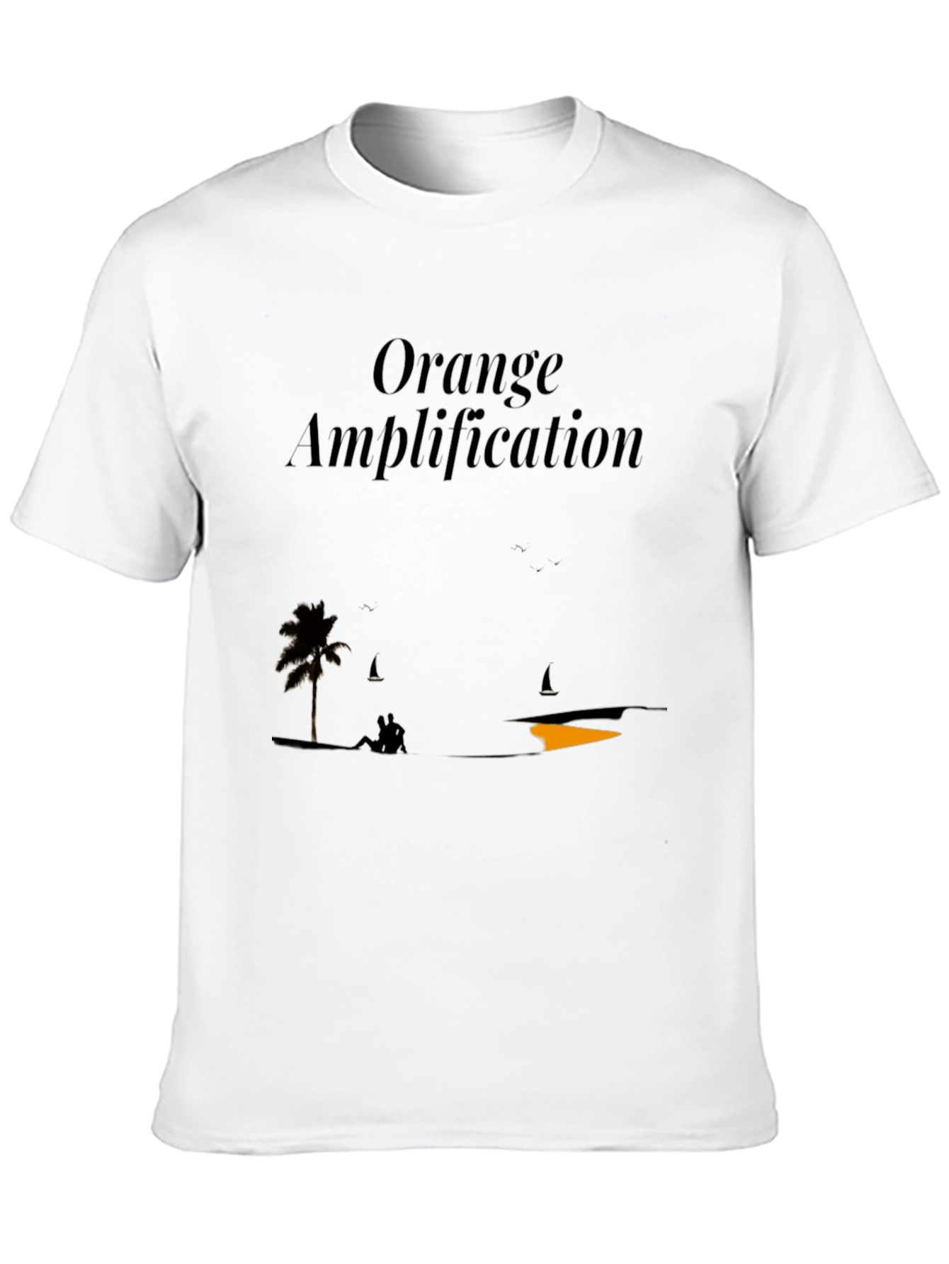 Orange Amplification Black Graphic T-Shirt