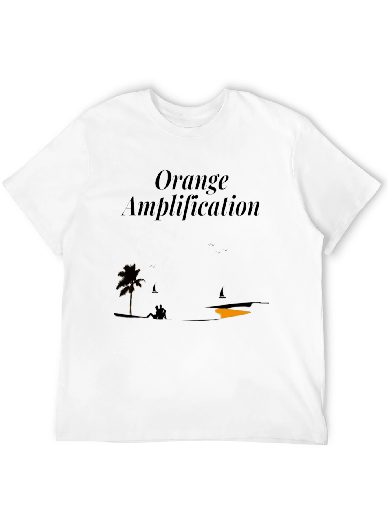 Orange Amplification Black Graphic T-Shirt