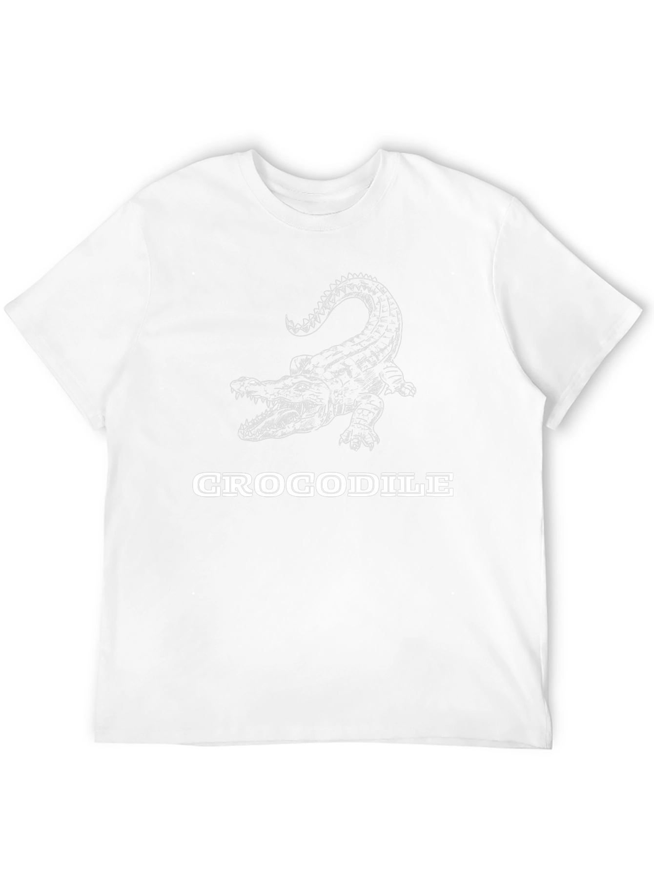 Crocodile Graphic Print Black T-Shirt