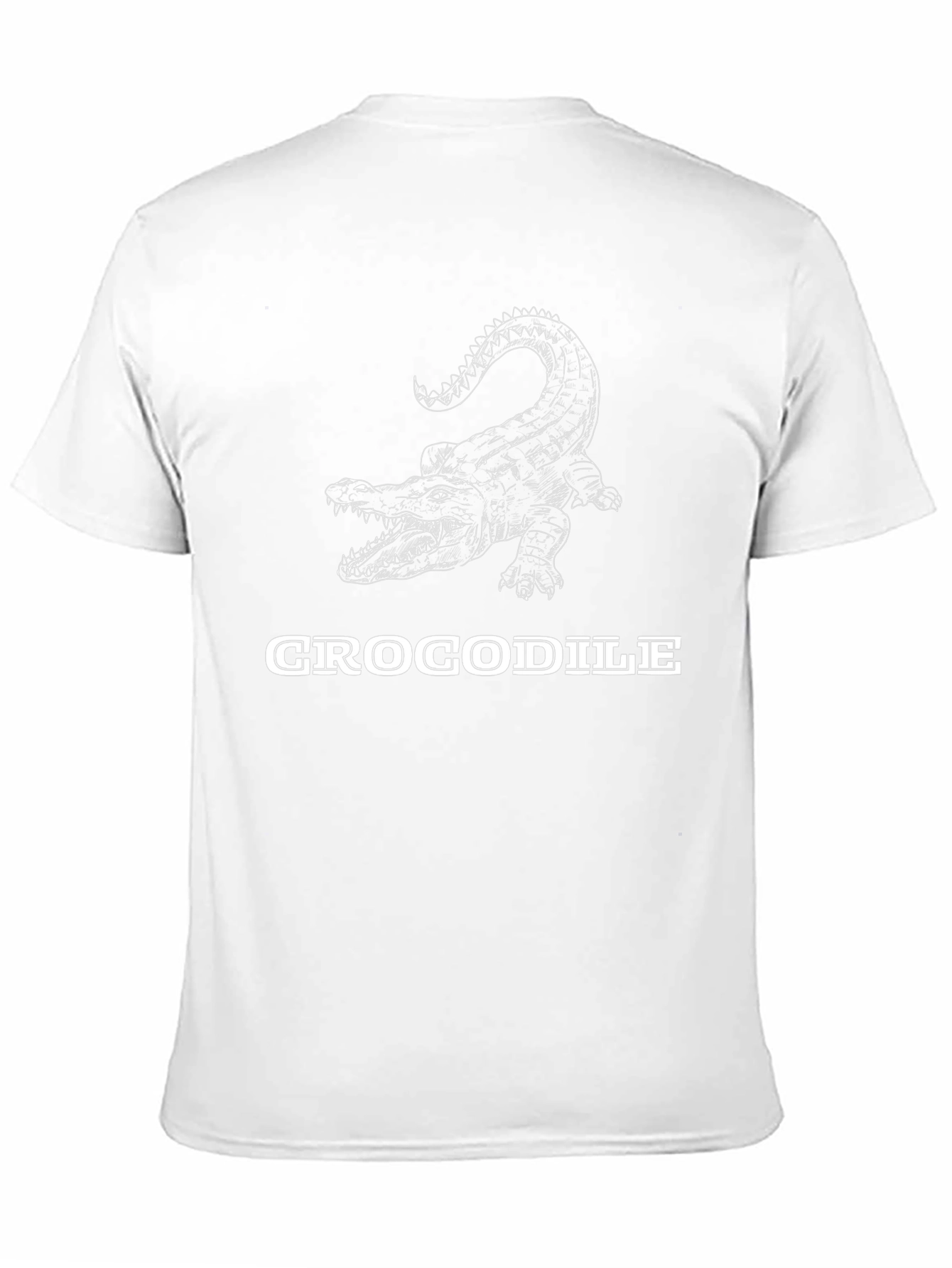Crocodile Graphic Print Black T-Shirt