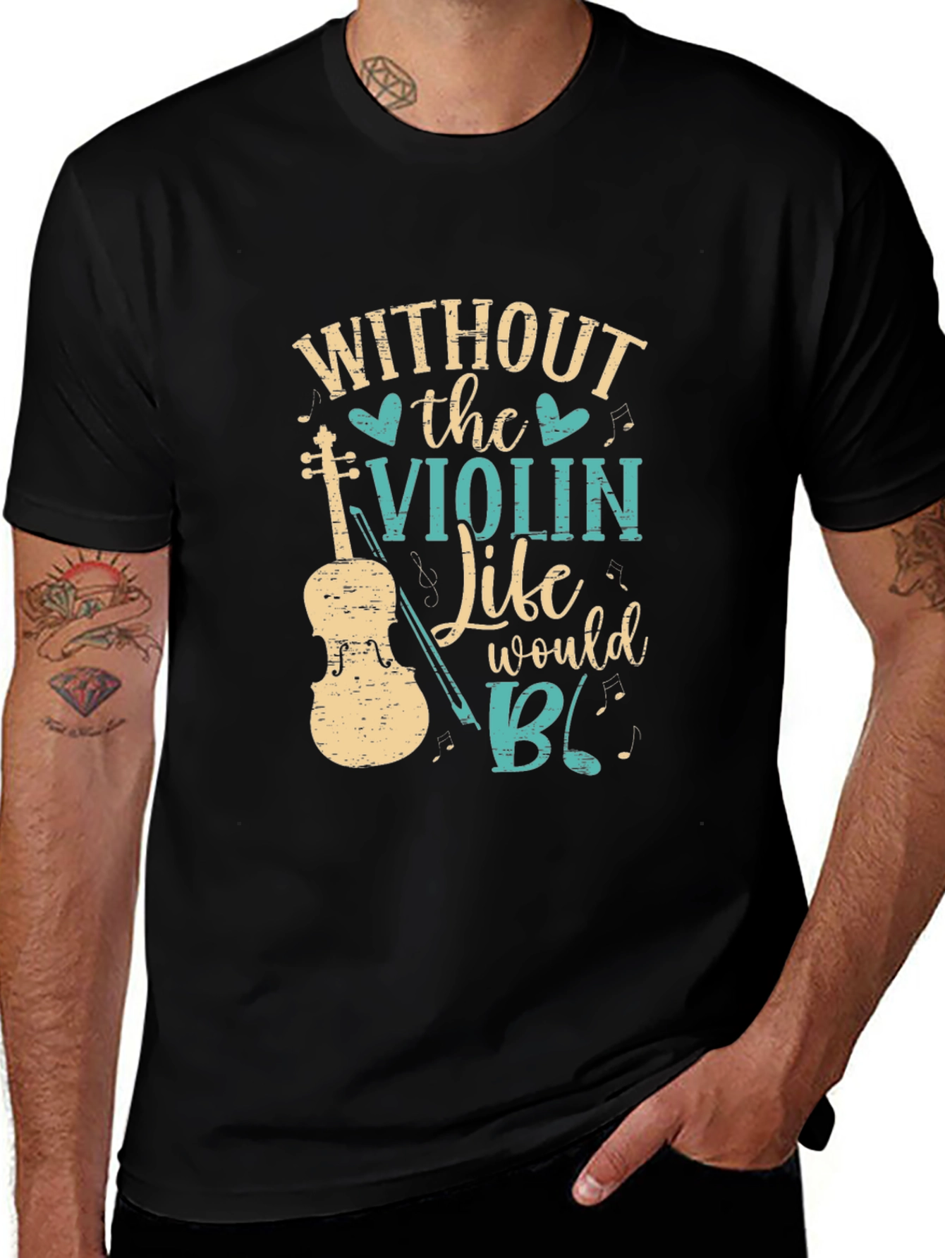 Without the Violin T-Shirt Music Lover Tee