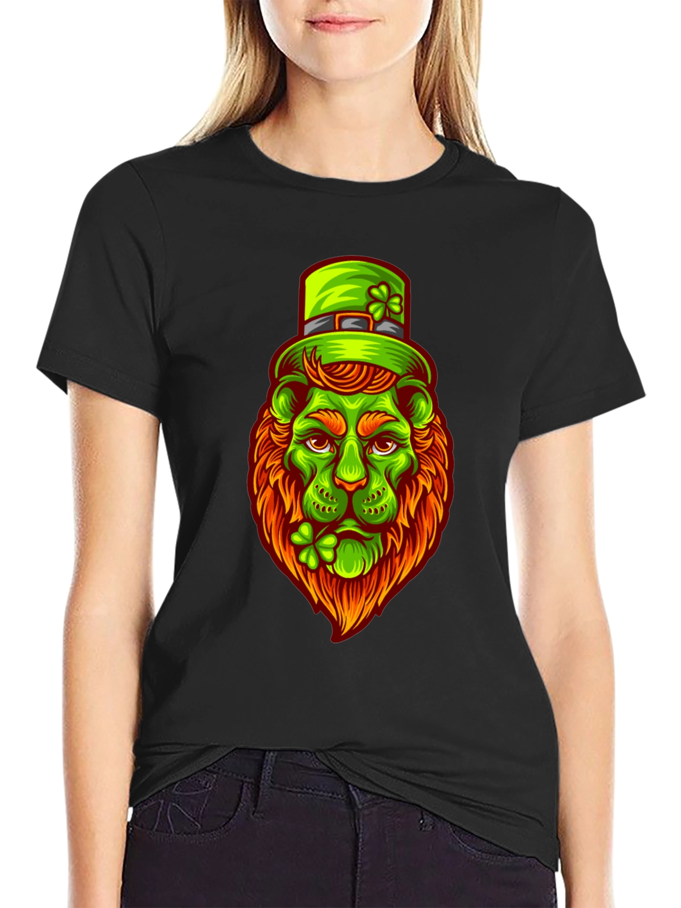 Leprechaun Lion Graphic T-Shirt