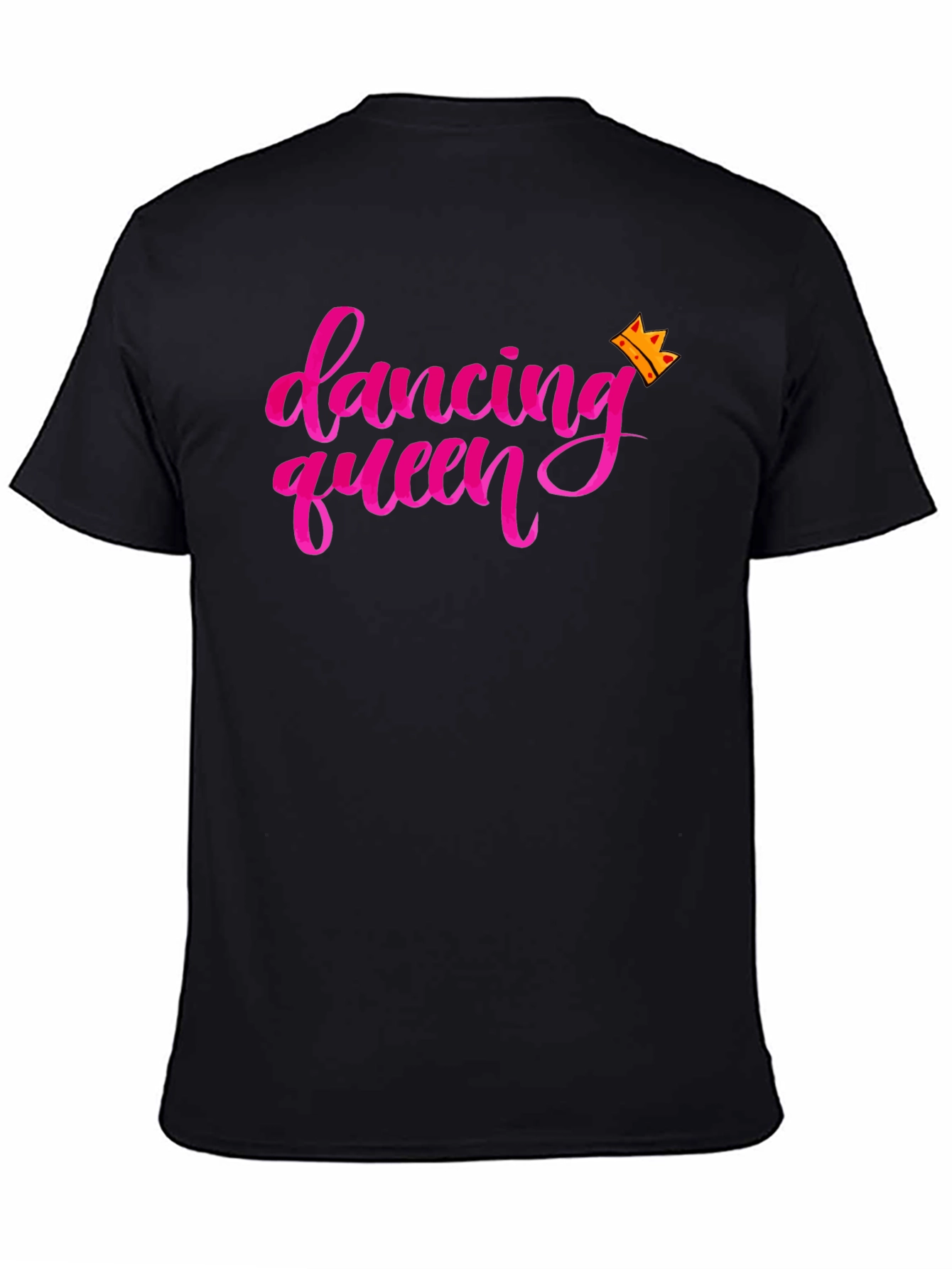 Dancing Queen Graphic Tee - Black Crew Neck T-Shirt