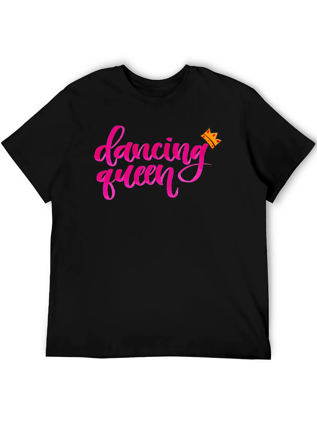 Dancing Queen Graphic Tee - Black Crew Neck T-Shirt
