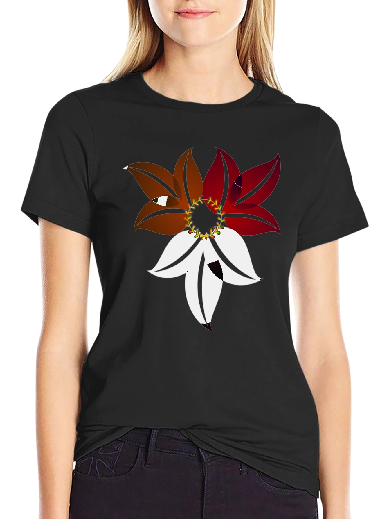 Floral Graphic Tee - Unique Design
