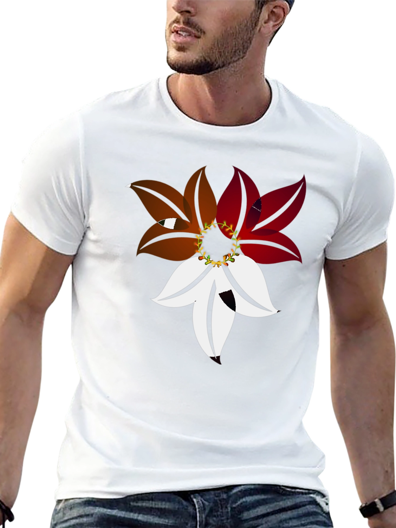 Floral Graphic Tee - Unique Design