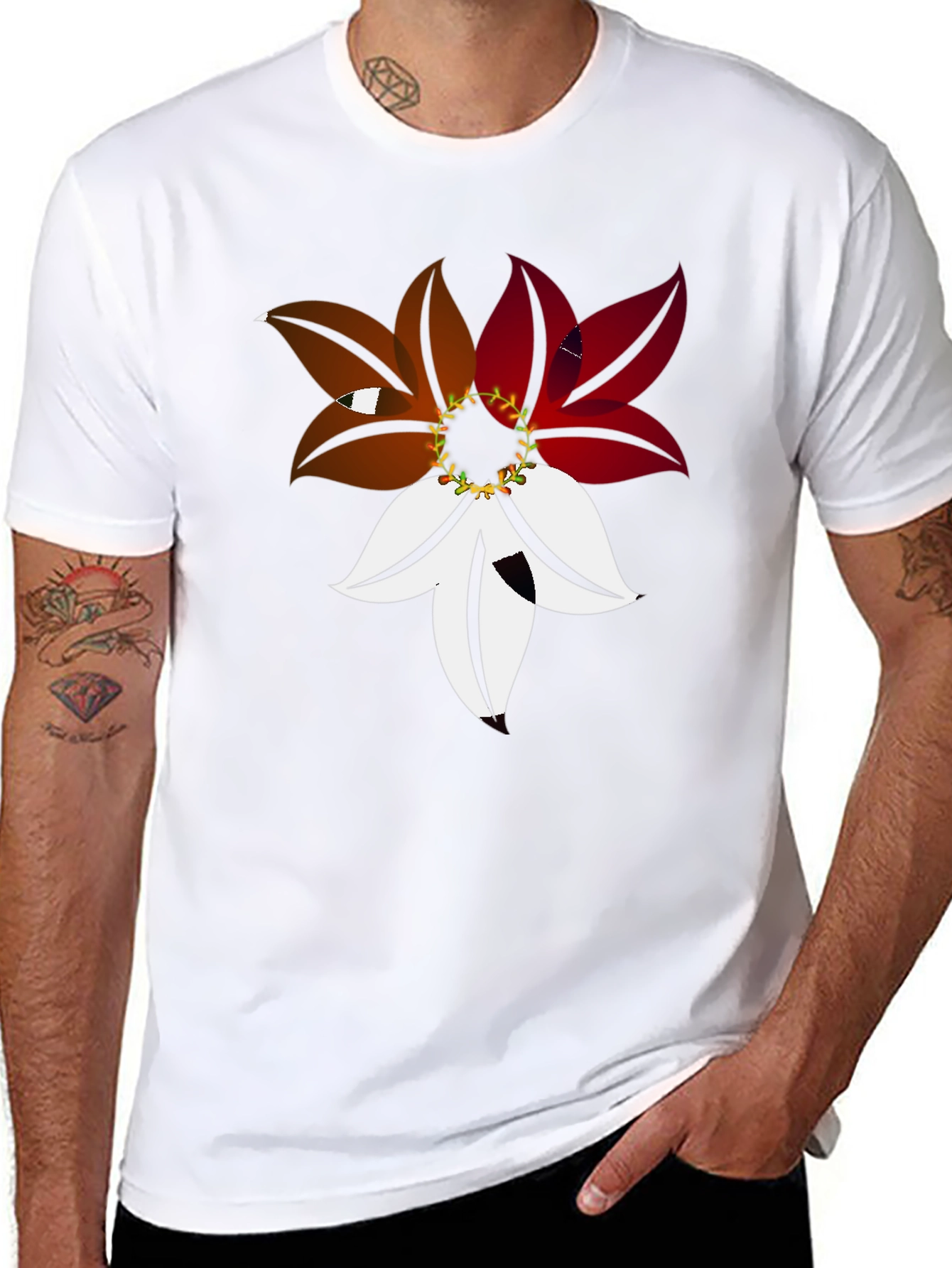 Floral Graphic Tee - Unique Design