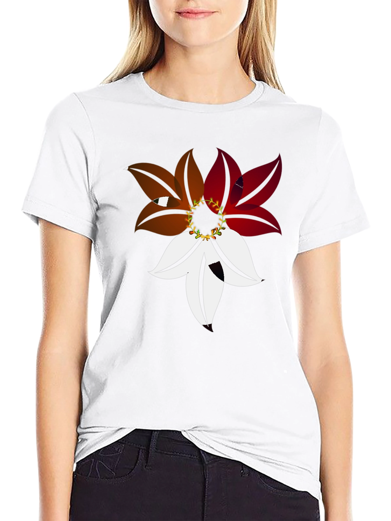 Floral Graphic Tee - Unique Design