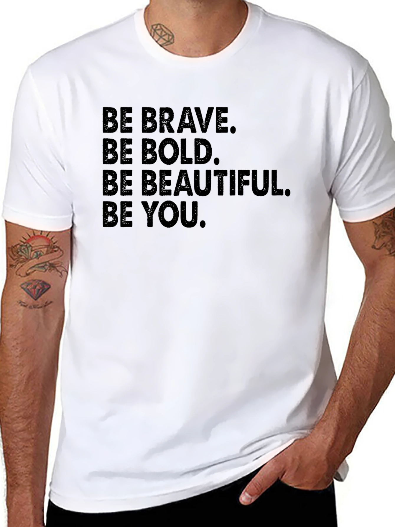 Be Brave Graphic Tee - Inspiring Black T-Shirt