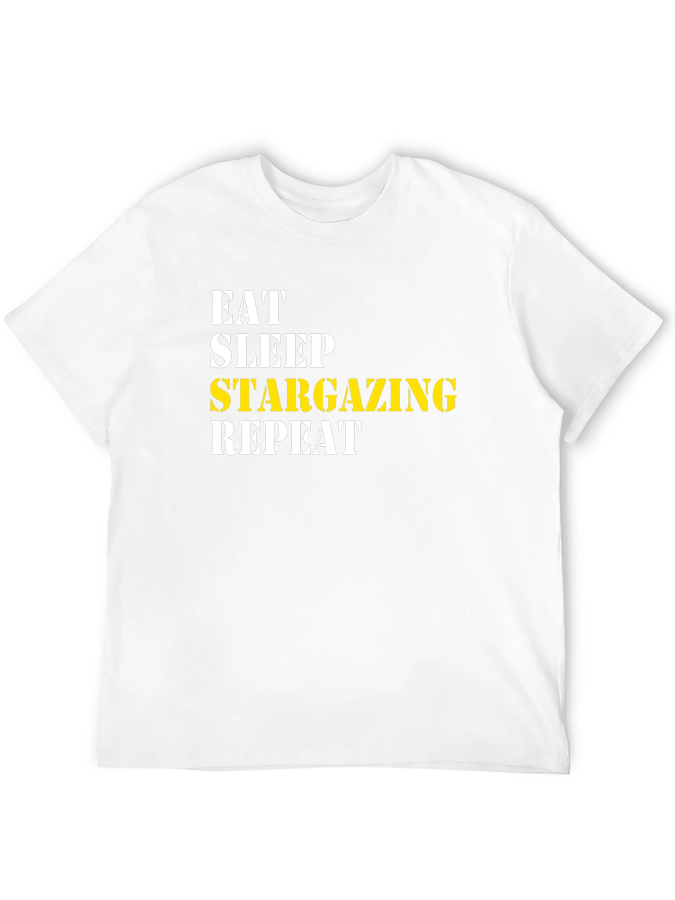 Eat Sleep Stargazing Repeat Black T-Shirt